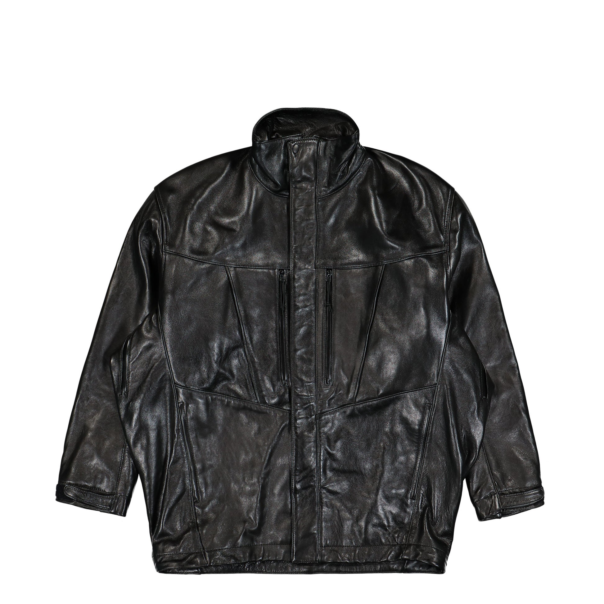 Doublet Leather Mountain Jacket Black Detail view 1 | Gate