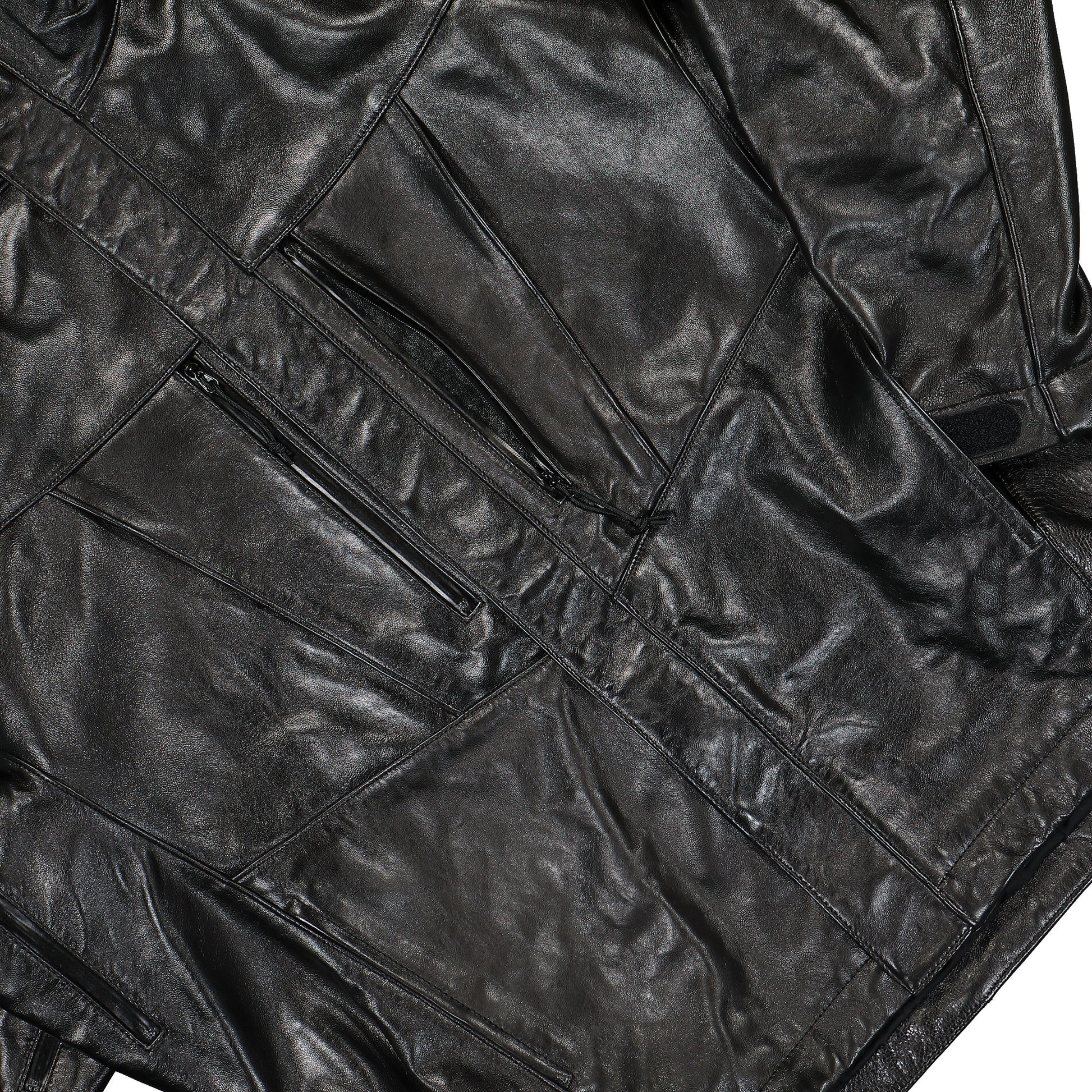 Doublet Leather Mountain Jacket Black Detail view 4 | Gate