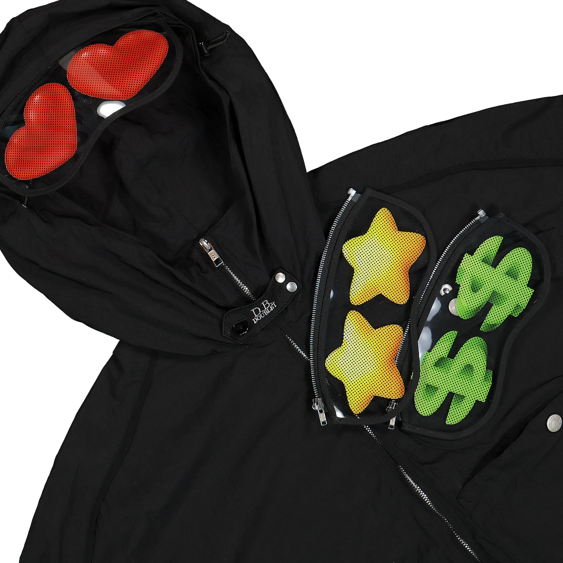 Doublet Emoji Goggle Mountain Parka Black Detail view 5 | Gate