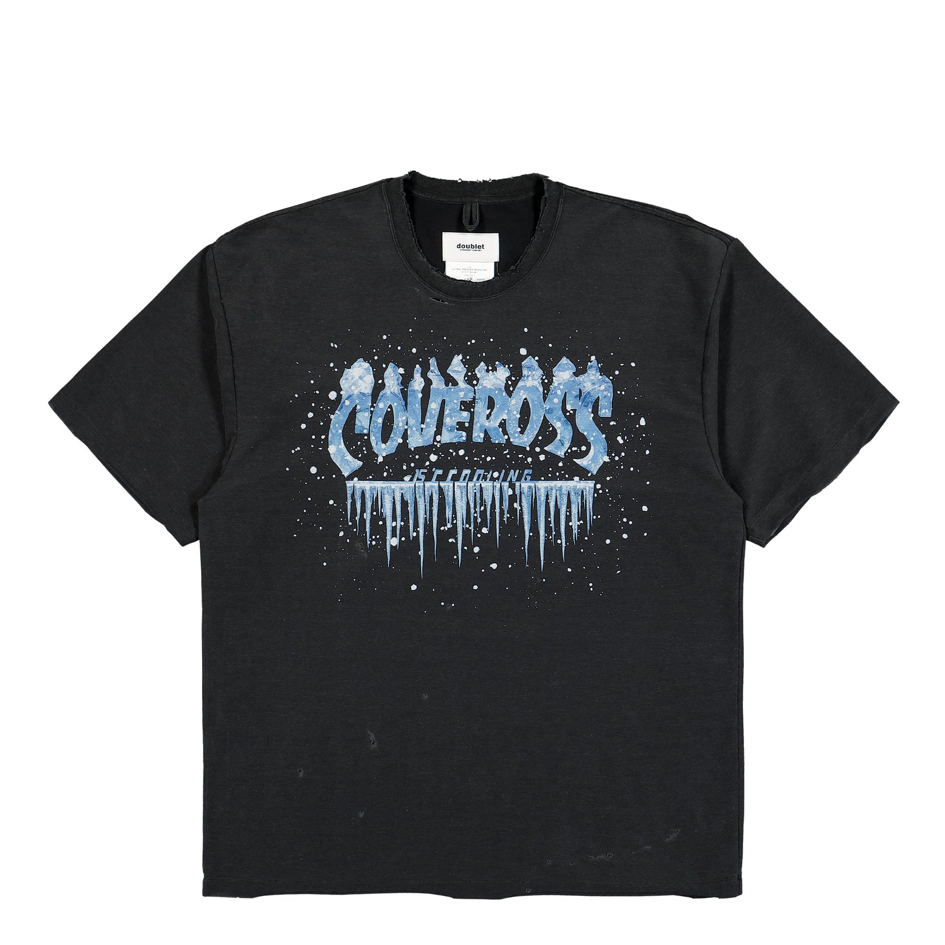 Doublet Ultra Freezer Regular Fit T-Shirt Black Detail view 1 | Gate