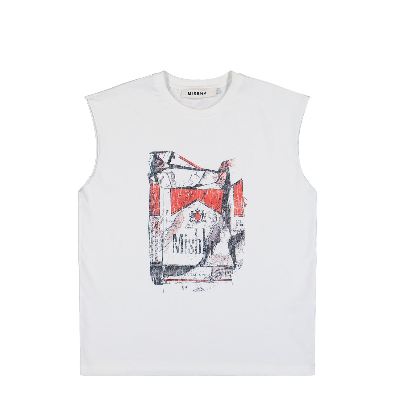 MISBHV Cigarettes Muscle Tank Off White T-Shirts 260U149 Detail View 1 | GATE