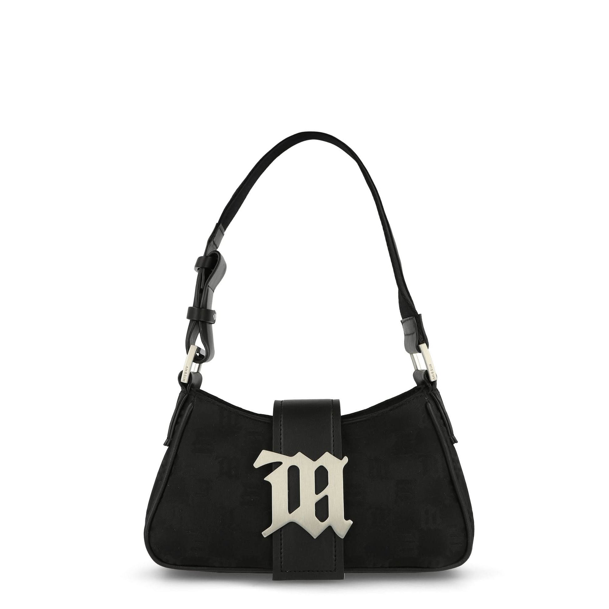 MISBHV Nylon Monogram Shouder Bag Small Black Detail view 1 | Gate