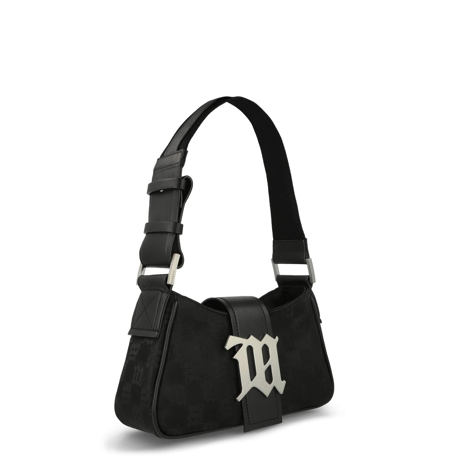MISBHV Nylon Monogram Shouder Bag Small Black Detail view 3 | Gate