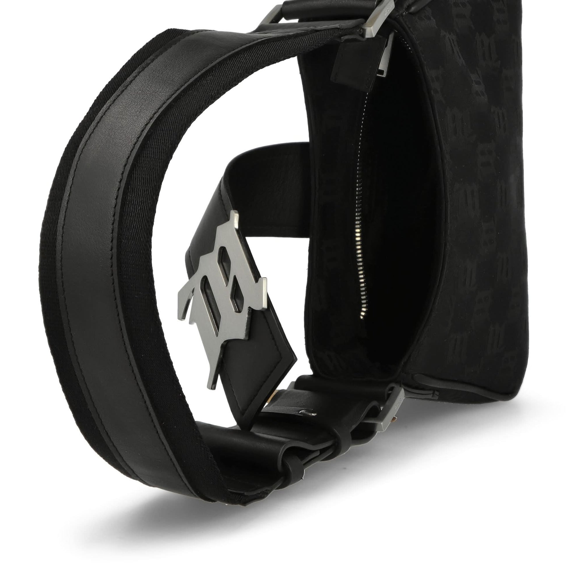 MISBHV Nylon Monogram Shouder Bag Small Black Detail view 5 | Gate