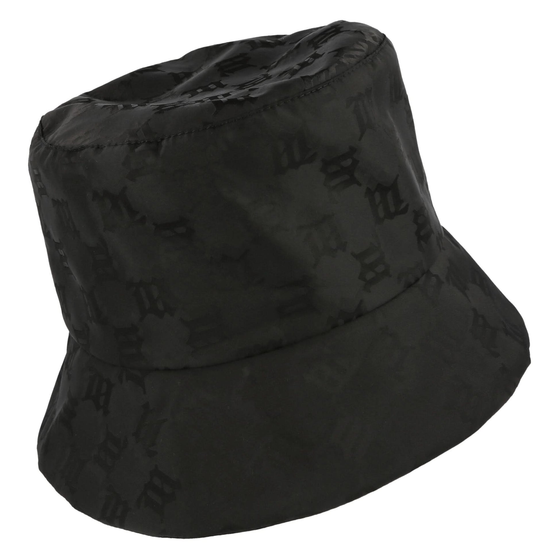 MISBHV Nylon Monogram Bucket Hat Black Black Detail view 3 | Gate