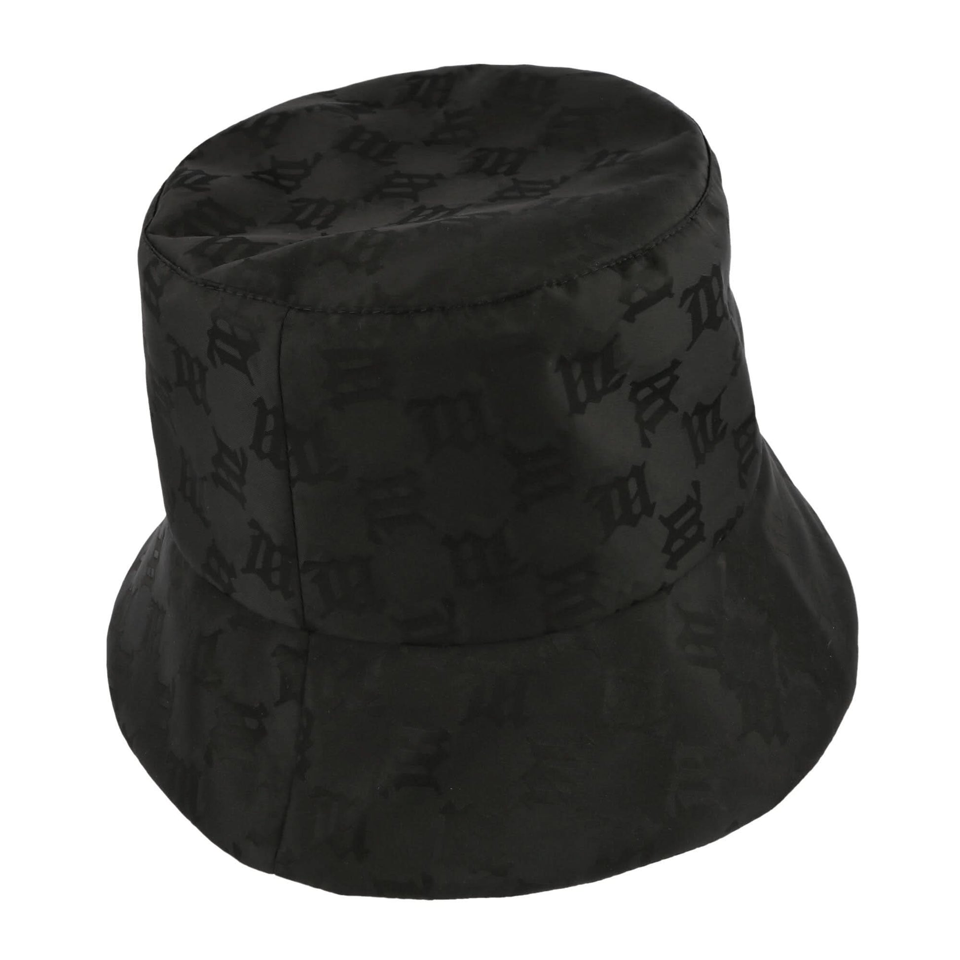 MISBHV Nylon Monogram Bucket Hat Black Black Detail view 5 | Gate