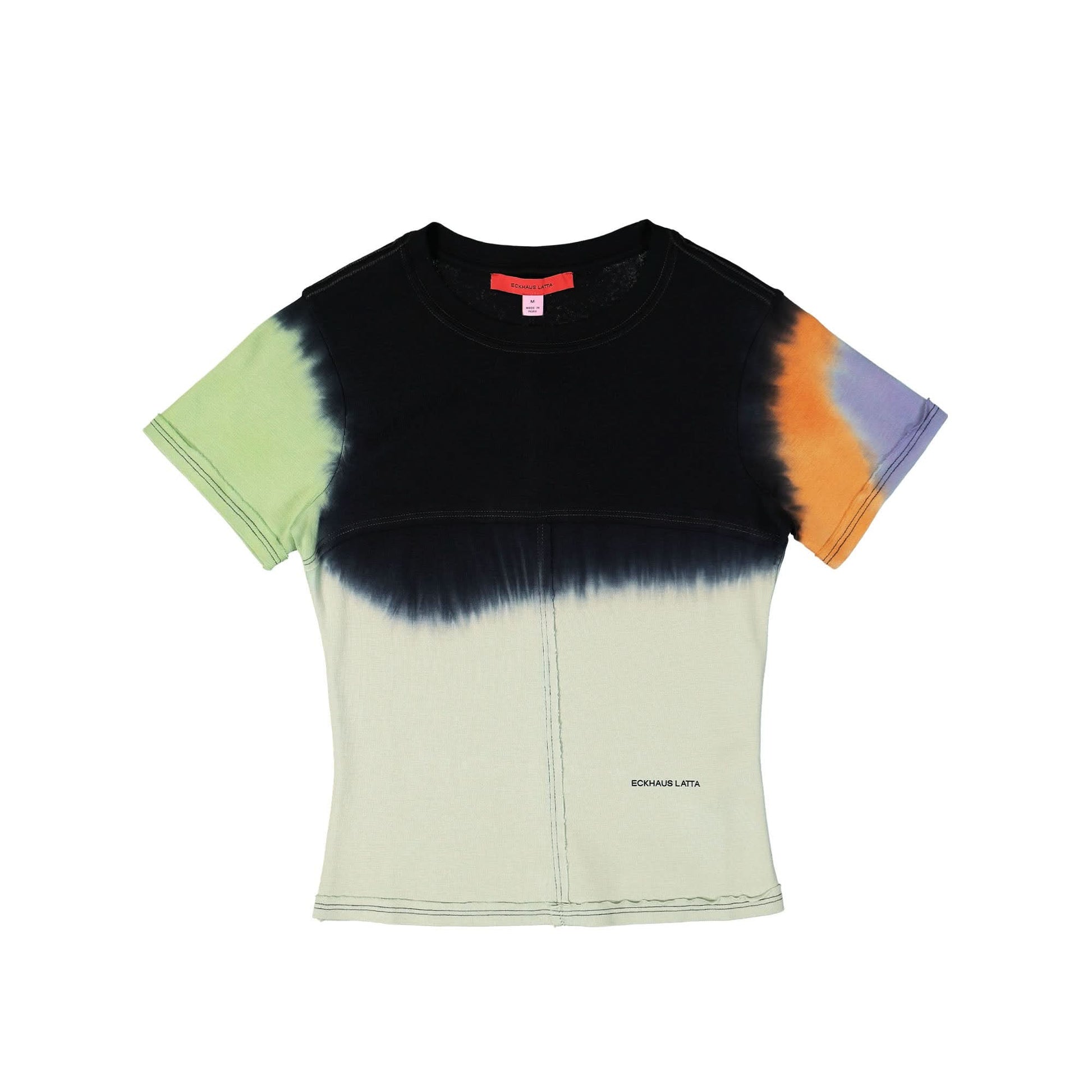 Eckhaus Latta Lapped Baby Tee Black,Multicolor Detail view 1 | Gate