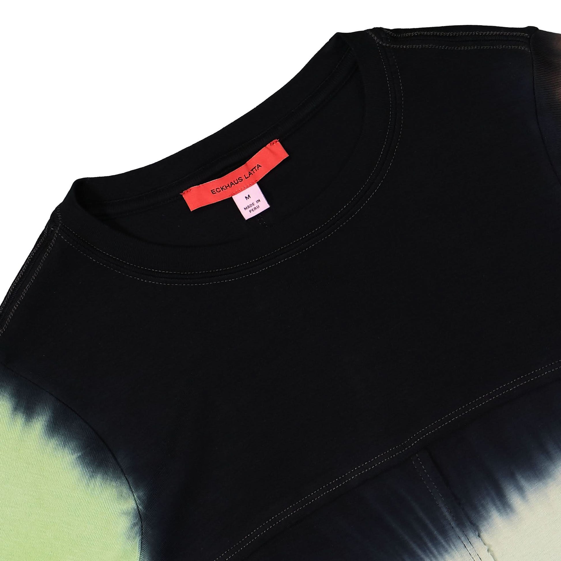 Eckhaus Latta Lapped Baby Tee Black,Multicolor Detail view 3 | Gate