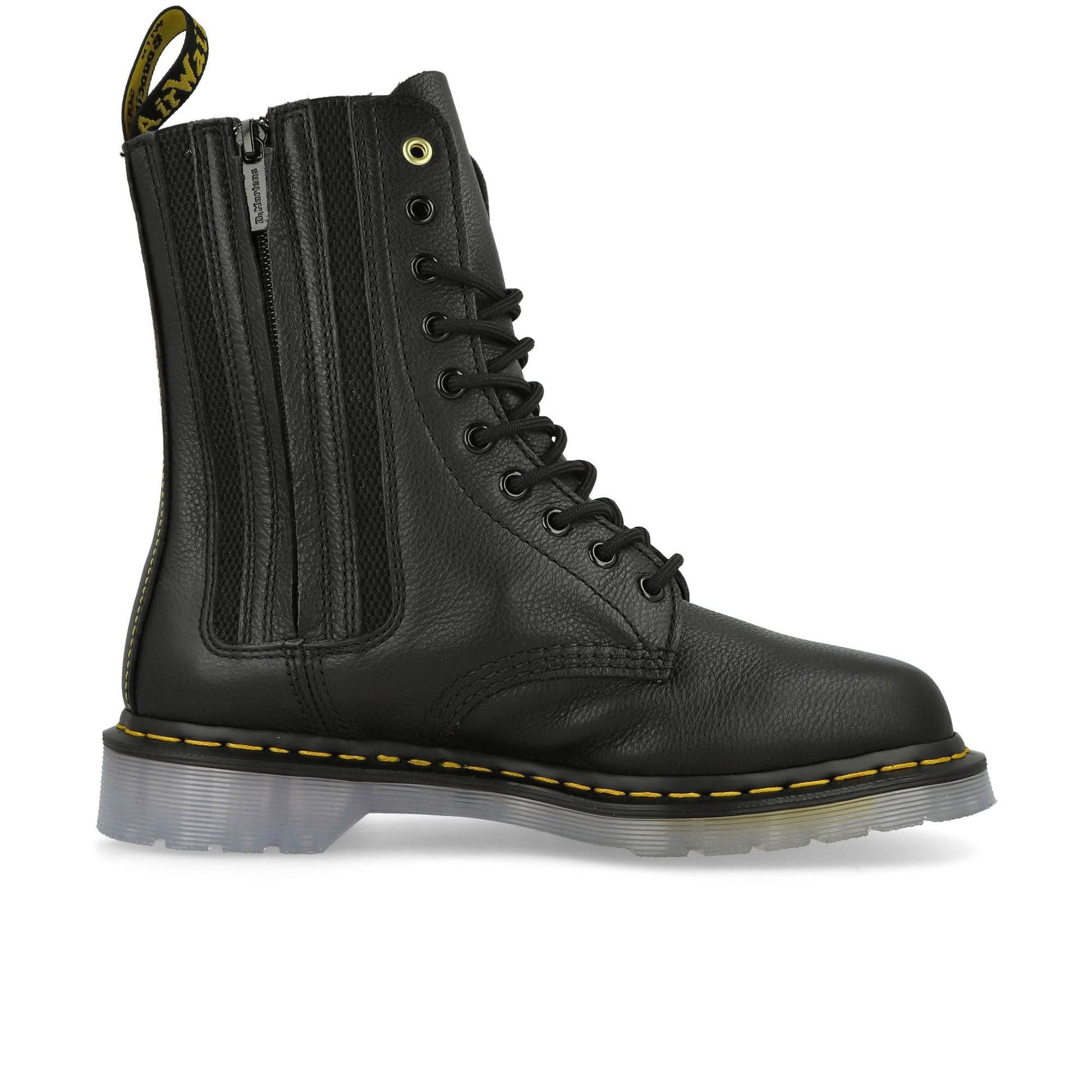 Yohji Yamamoto Homme 1490 Double Zip Black Boots Detail view 2 | Gate