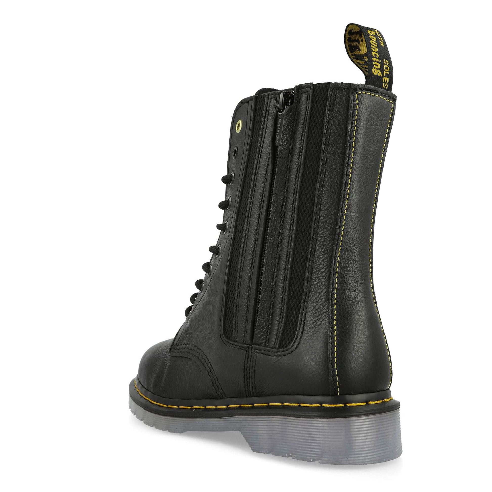 Yohji Yamamoto Homme 1490 Double Zip Black Boots Detail view 3 | Gate