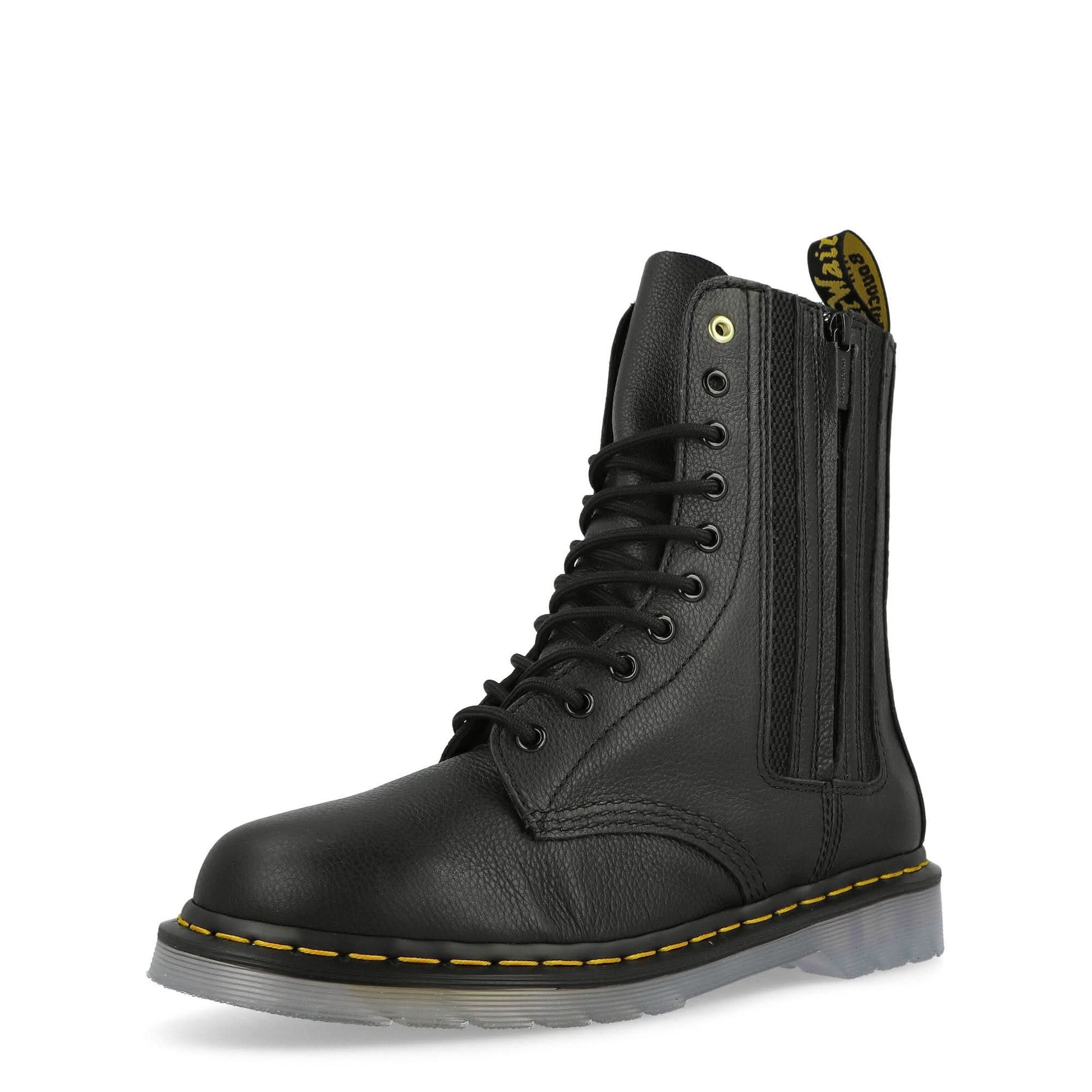 Yohji Yamamoto Homme 1490 Double Zip Black Boots Detail view 4 | Gate