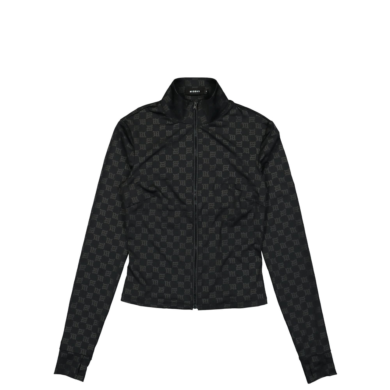 MISBHV Monogram Zip Top Black Detail view 1 | Gate