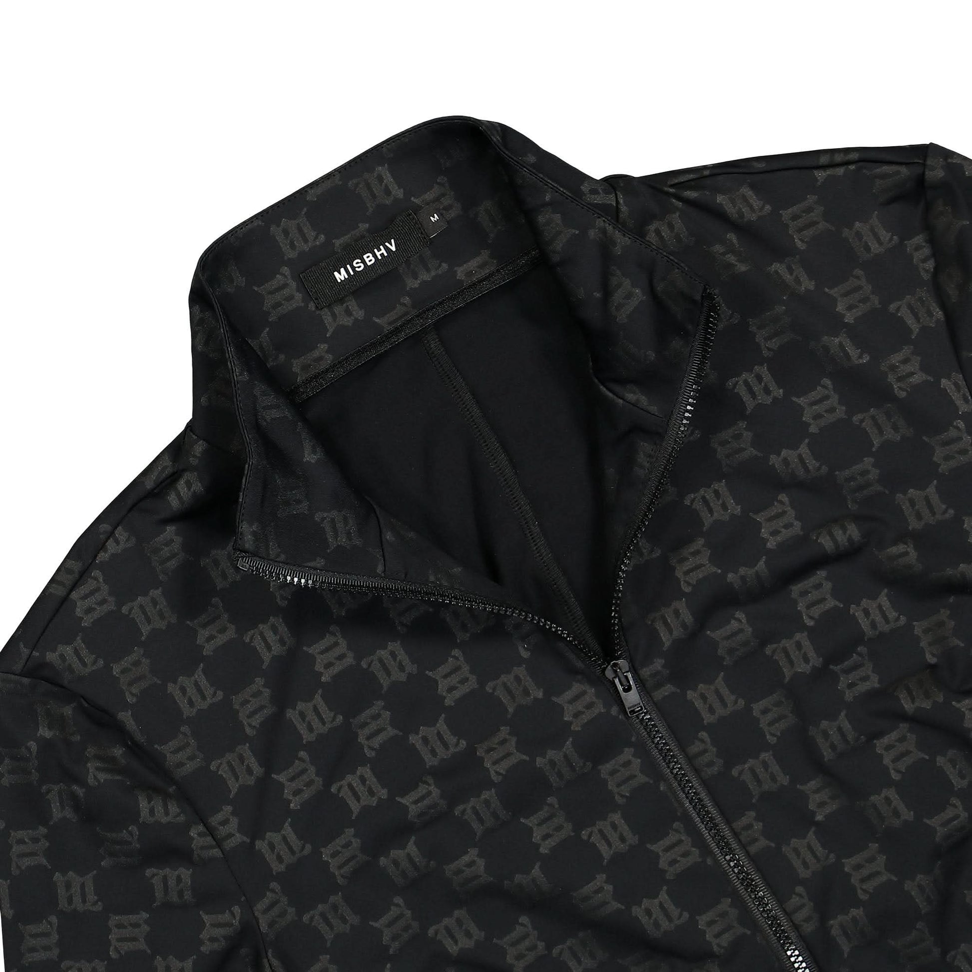 MISBHV Monogram Zip Top Black Detail view 3 | Gate