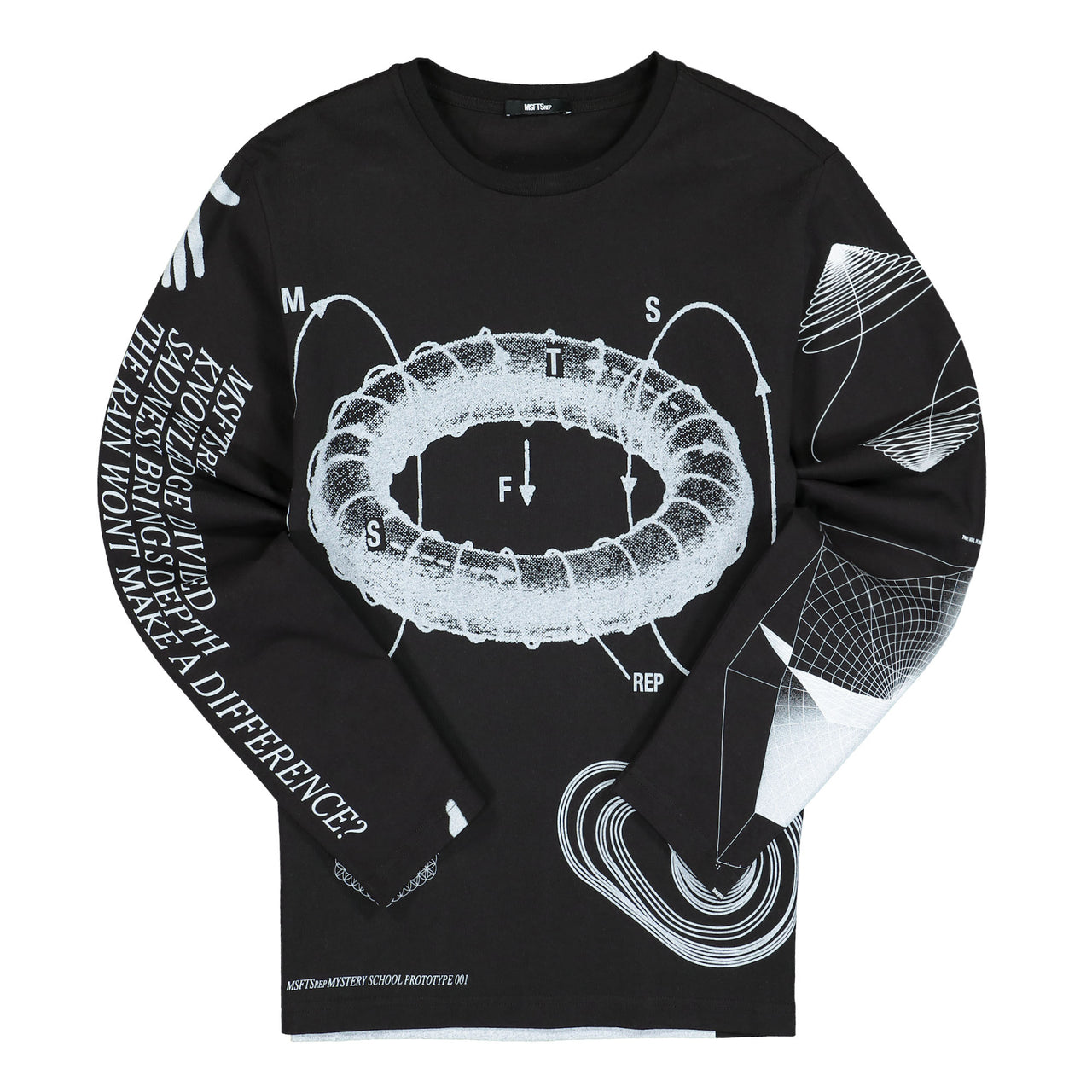 MSFTSrep Longsleeve Shirt Black Longsleeves 31MSFM24 Detail View 1 | GATE