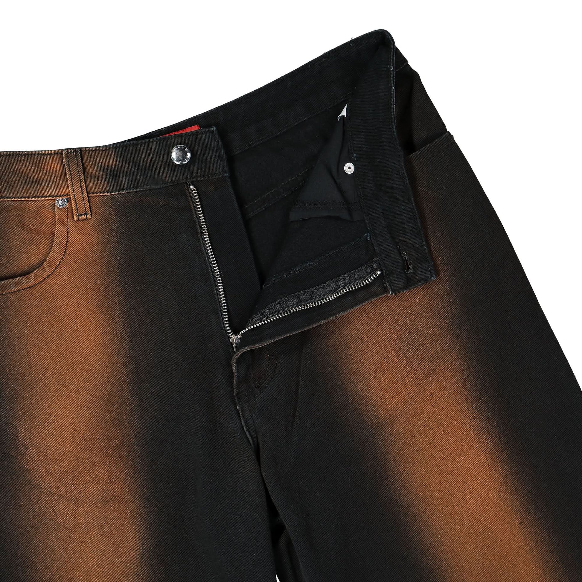 Eckhaus Latta Wide Leg Jean Black,Brown Detail view 5 | Gate