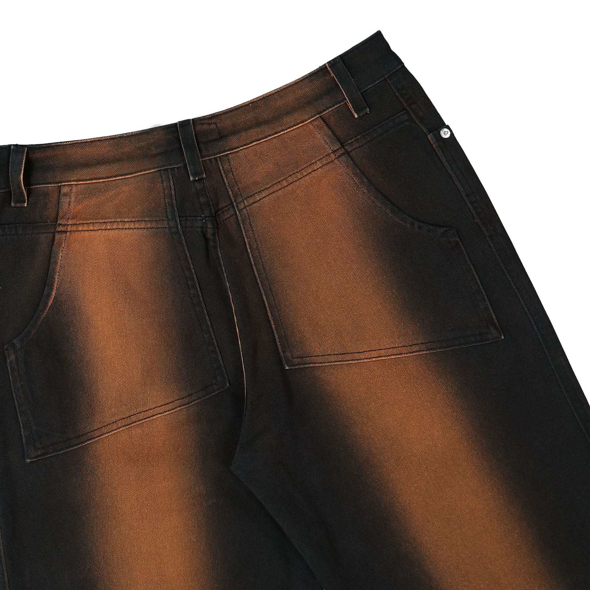 Eckhaus Latta Wide Leg Jean Black,Brown Detail view 6 | Gate