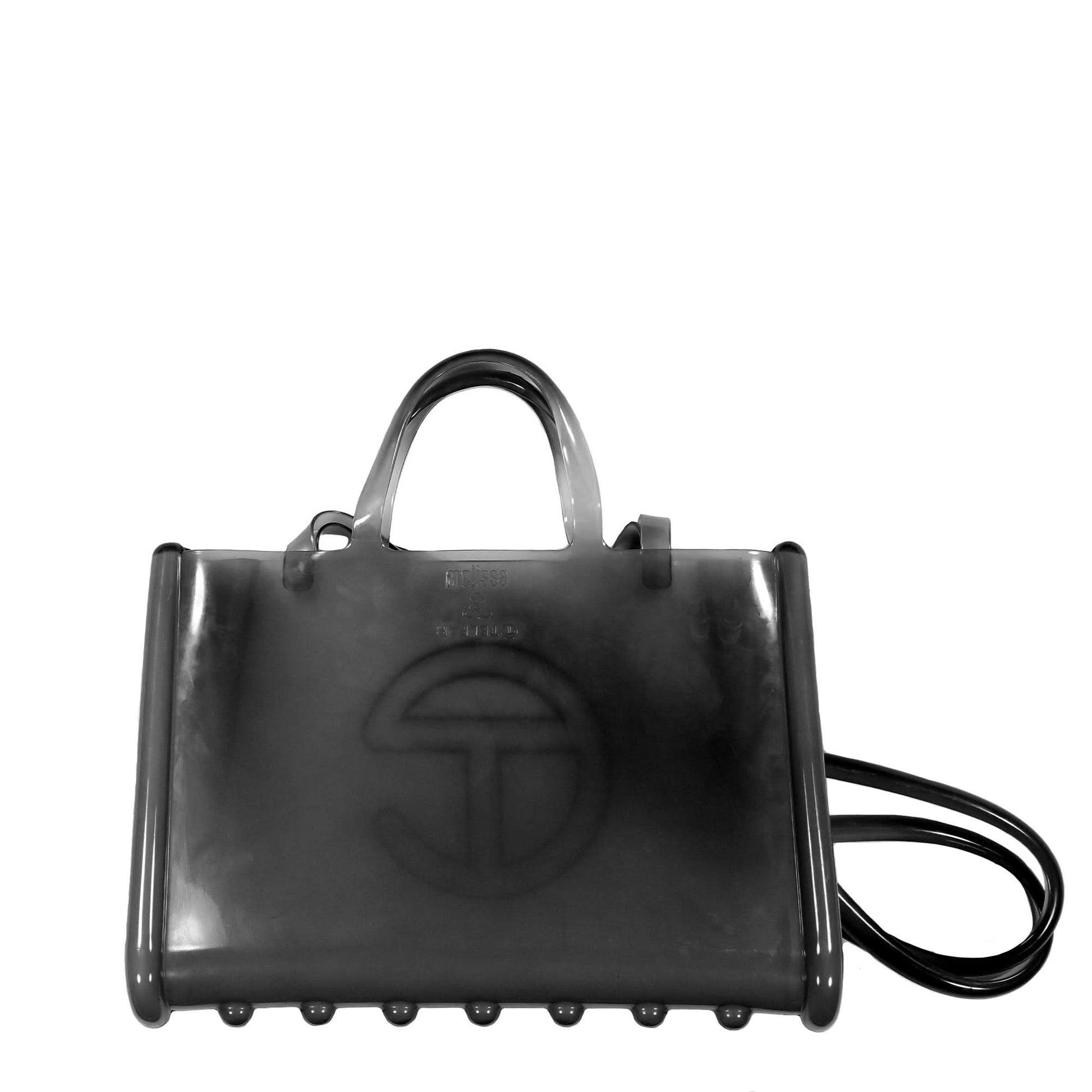 Telfar Large Jelly Shopper Black Detail view 2 | Gate