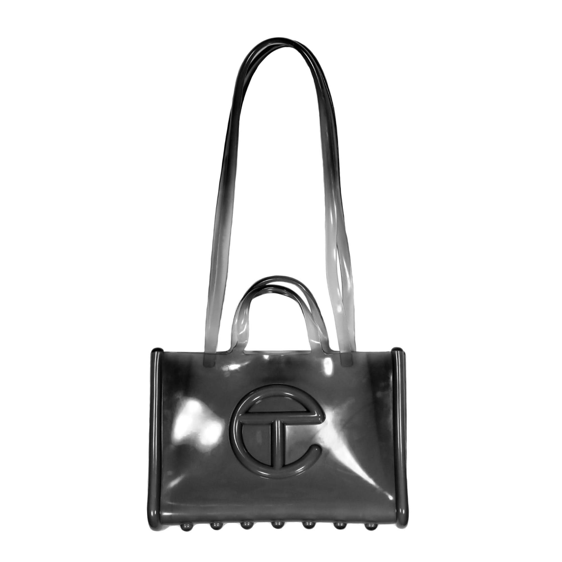 Telfar Large Jelly Shopper Black Detail view 3 | Gate