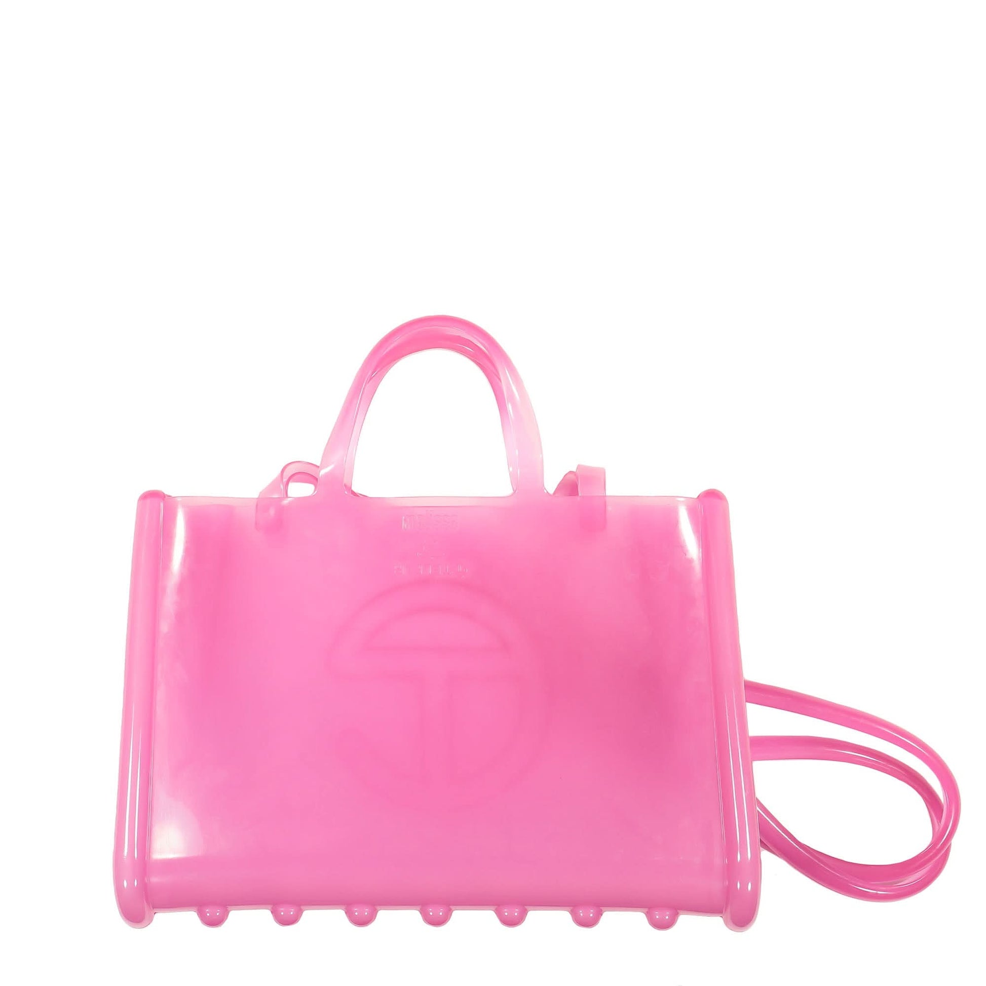 Telfar Large Jelly Shopper Pink Detail view 2 | Gate