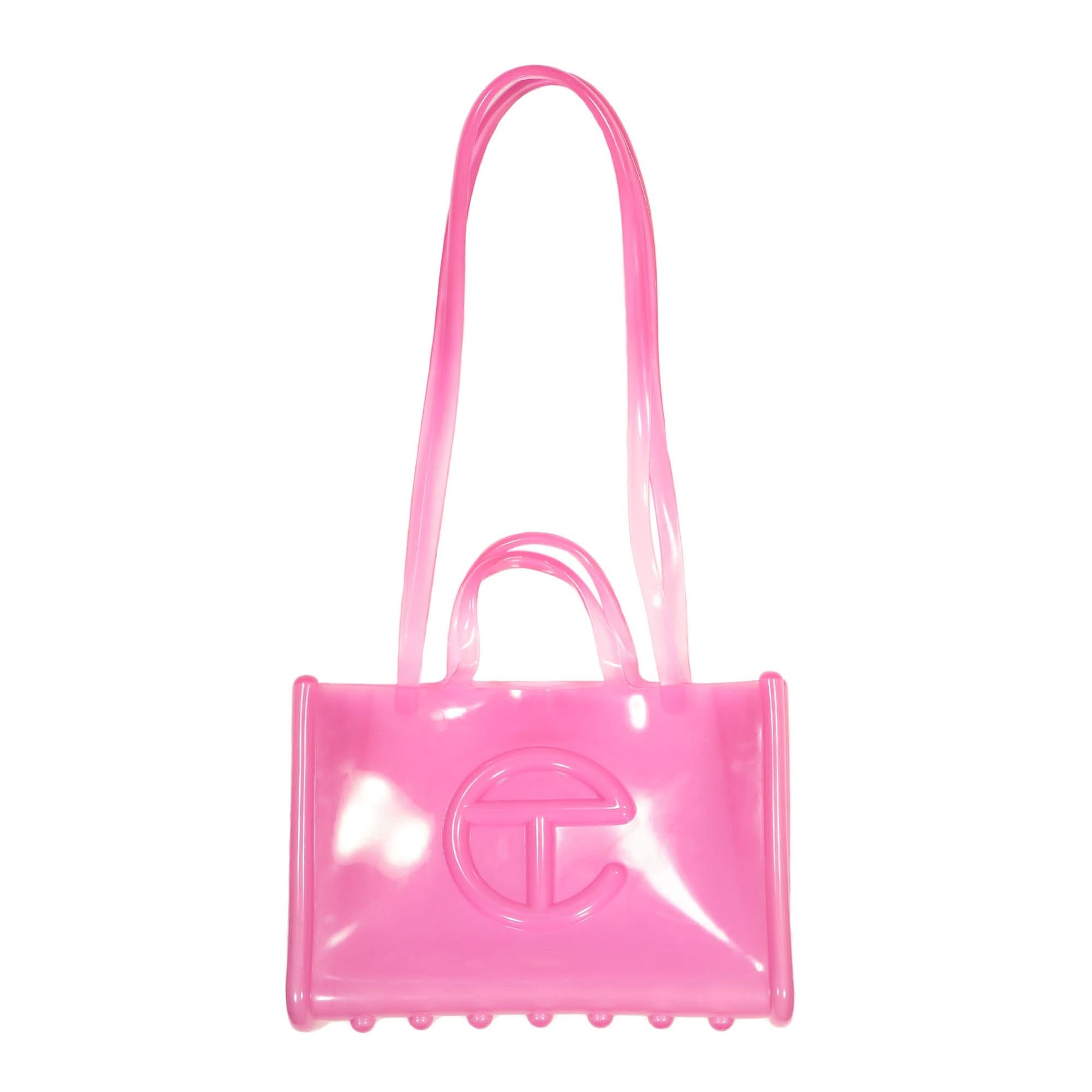Telfar Large Jelly Shopper Pink Detail view 3 | Gate