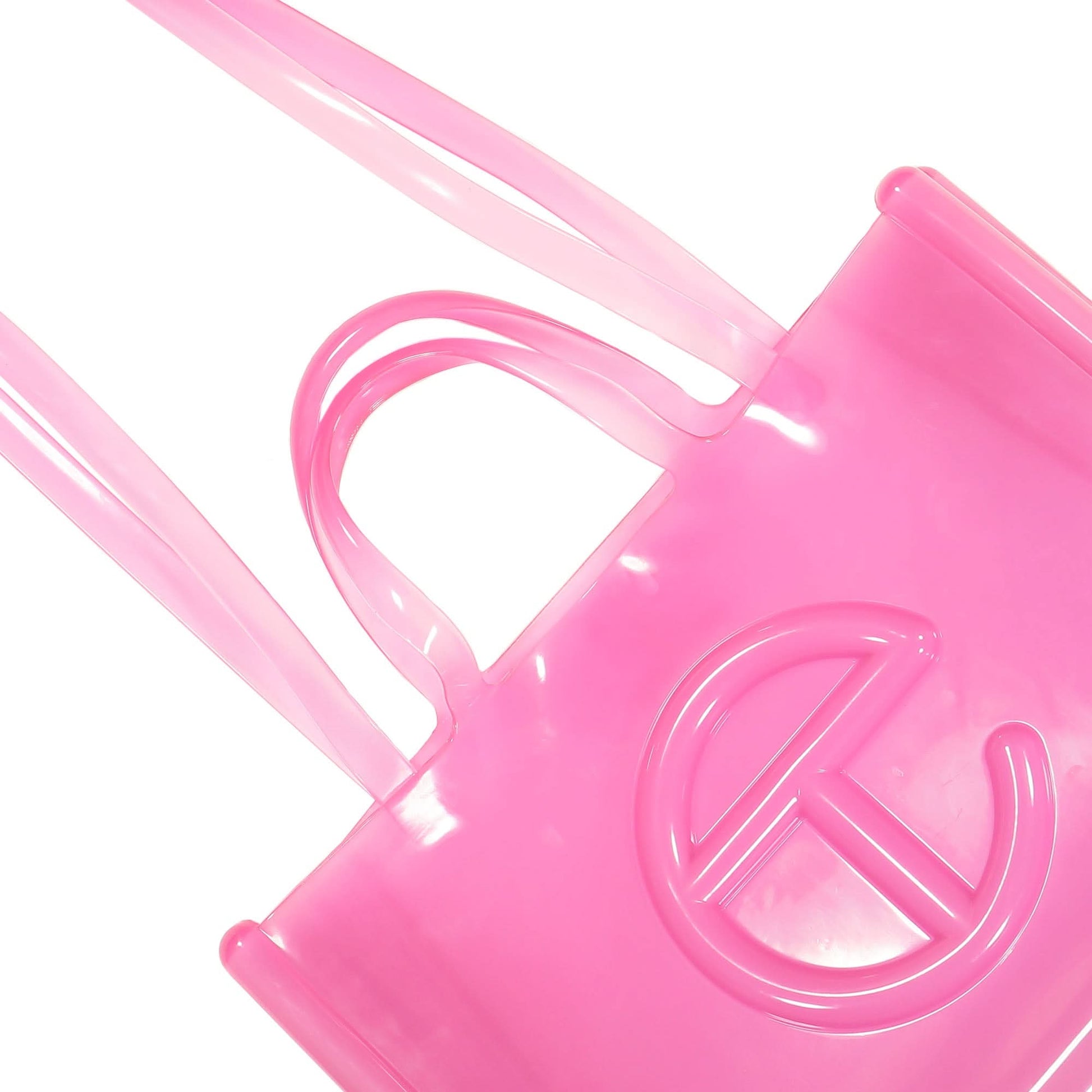 Telfar Large Jelly Shopper Pink Detail view 6 | Gate