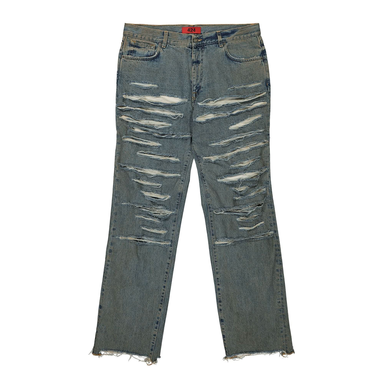 424 Distressed Baggy Pants Blue Detail view 1 | Gate