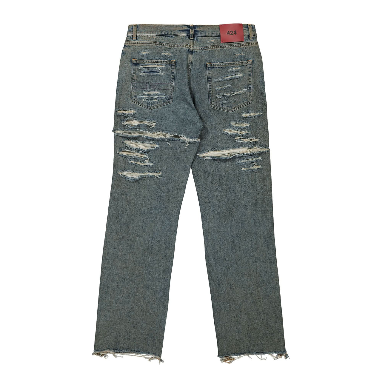 424 Distressed Baggy Pants Blue Detail view 1 | Gate