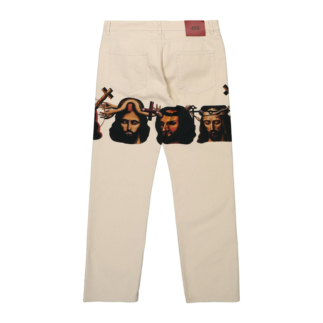 424 Graphic Trousers Beige Detail view 1 | Gate