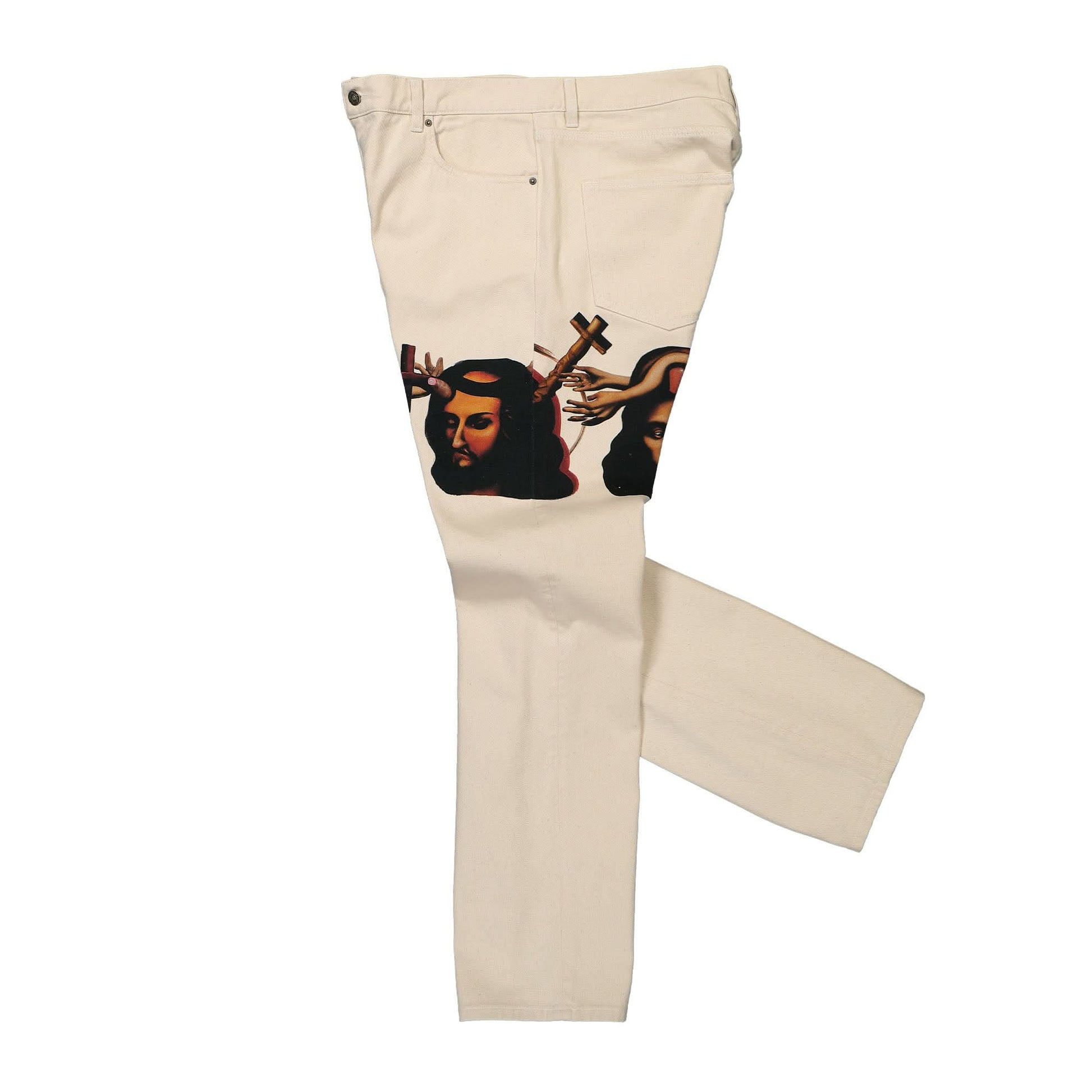 424 Graphic Trousers Beige Detail view 3 | Gate