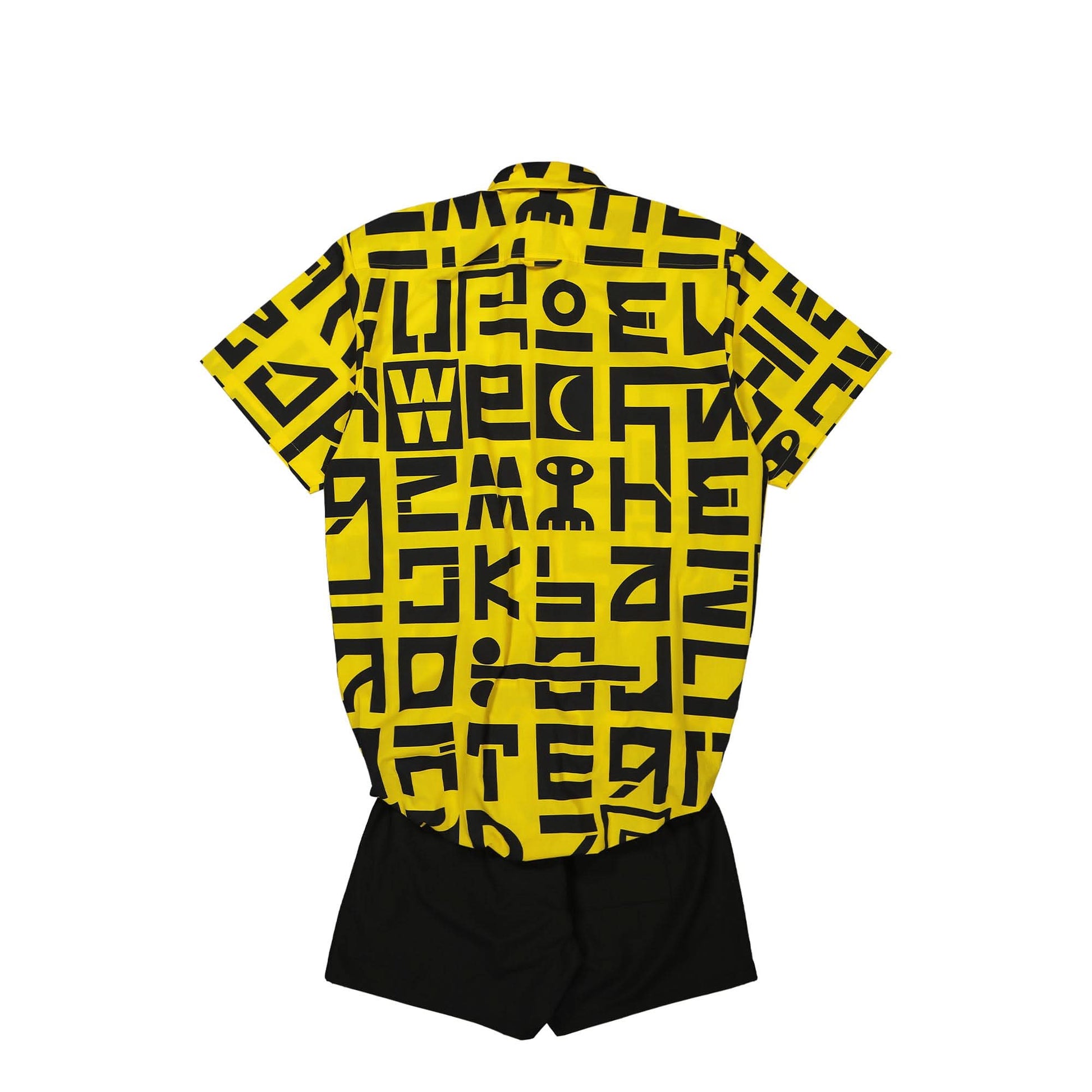 Walter Van Beirendonck Shirt Combi Shorts Yellow,Black Detail view 2 | Gate