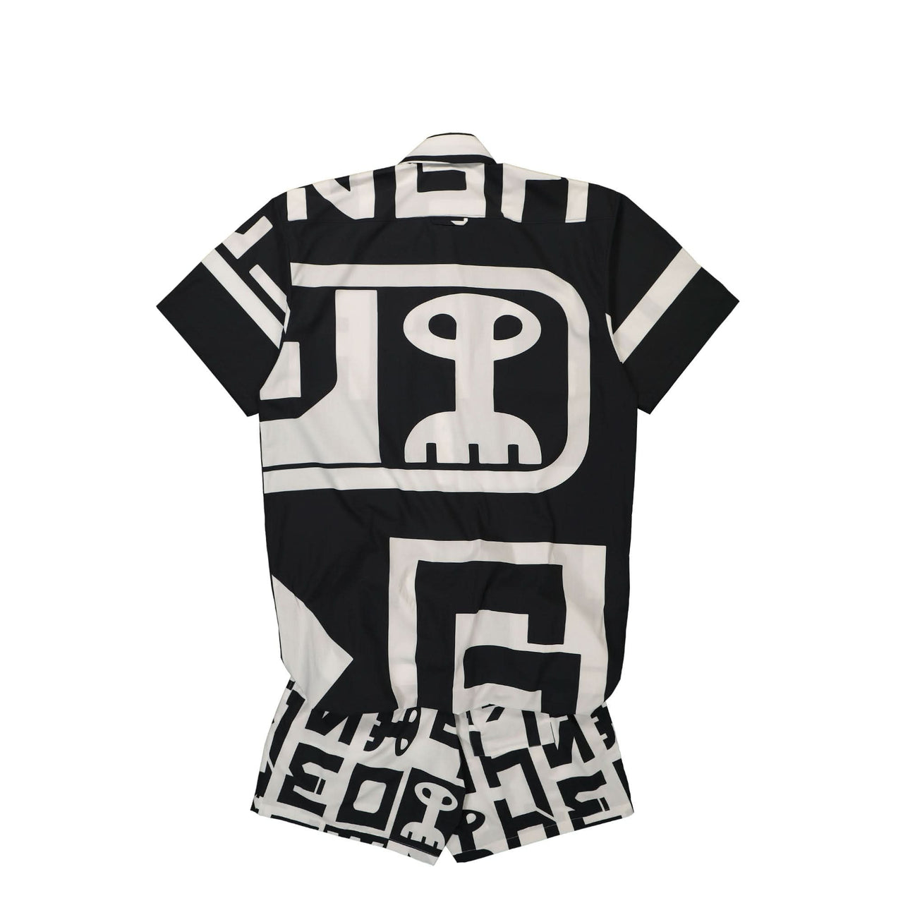 Walter Van Beirendonck Shirt Combi Shorts Black,White Detail view 1 | Gate