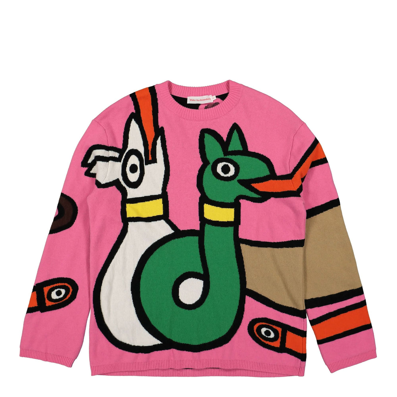 Walter Van Beirendonck Viper Knit Oversized Pink Detail view 1 | Gate