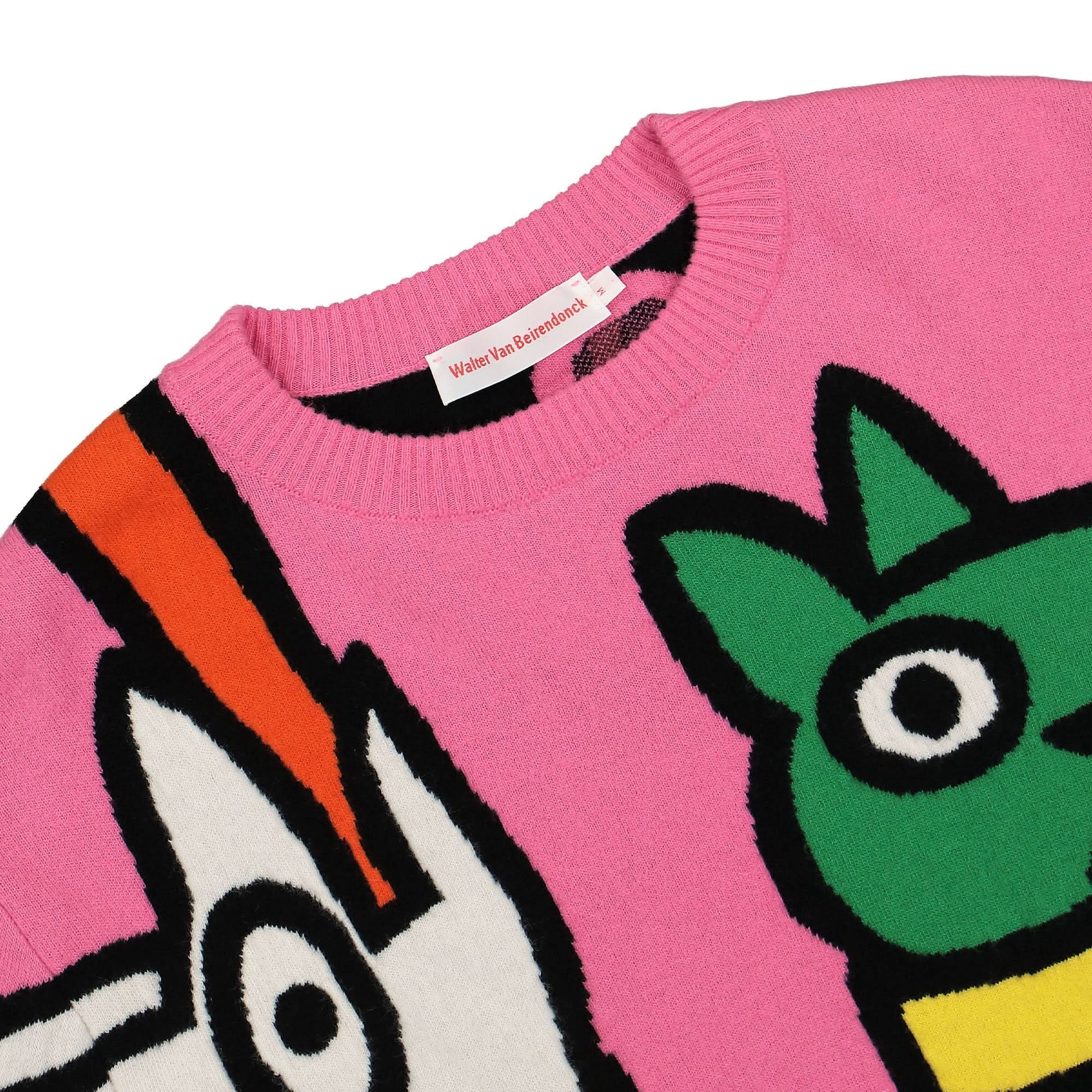 Walter Van Beirendonck Viper Knit Oversized Pink Detail view 3 | Gate