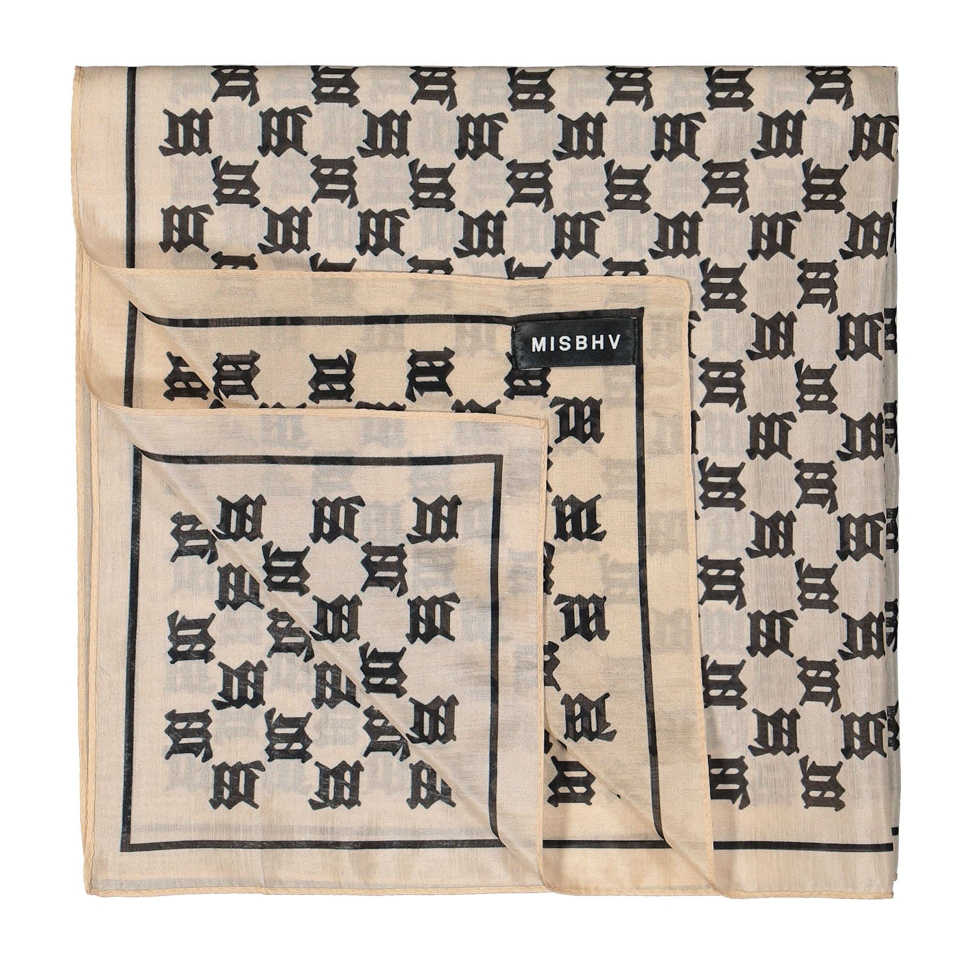 MISBHV Monogram Bandana Beige Detail view 3 | Gate