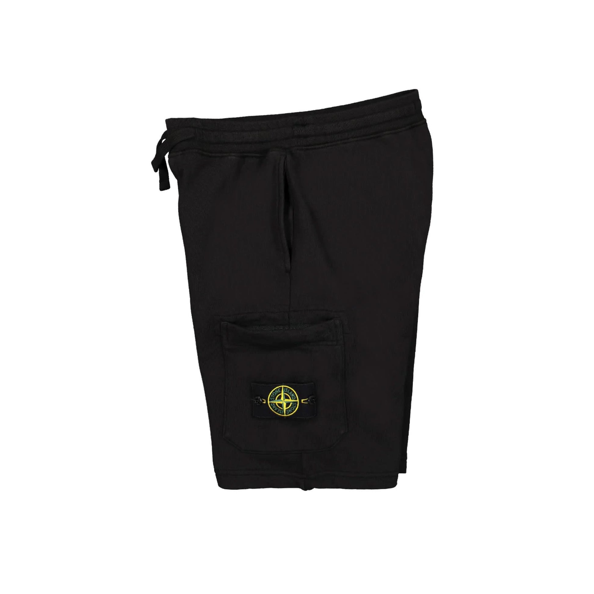 Stone Island Fleece Shorts Black Detail view 3 | Gate