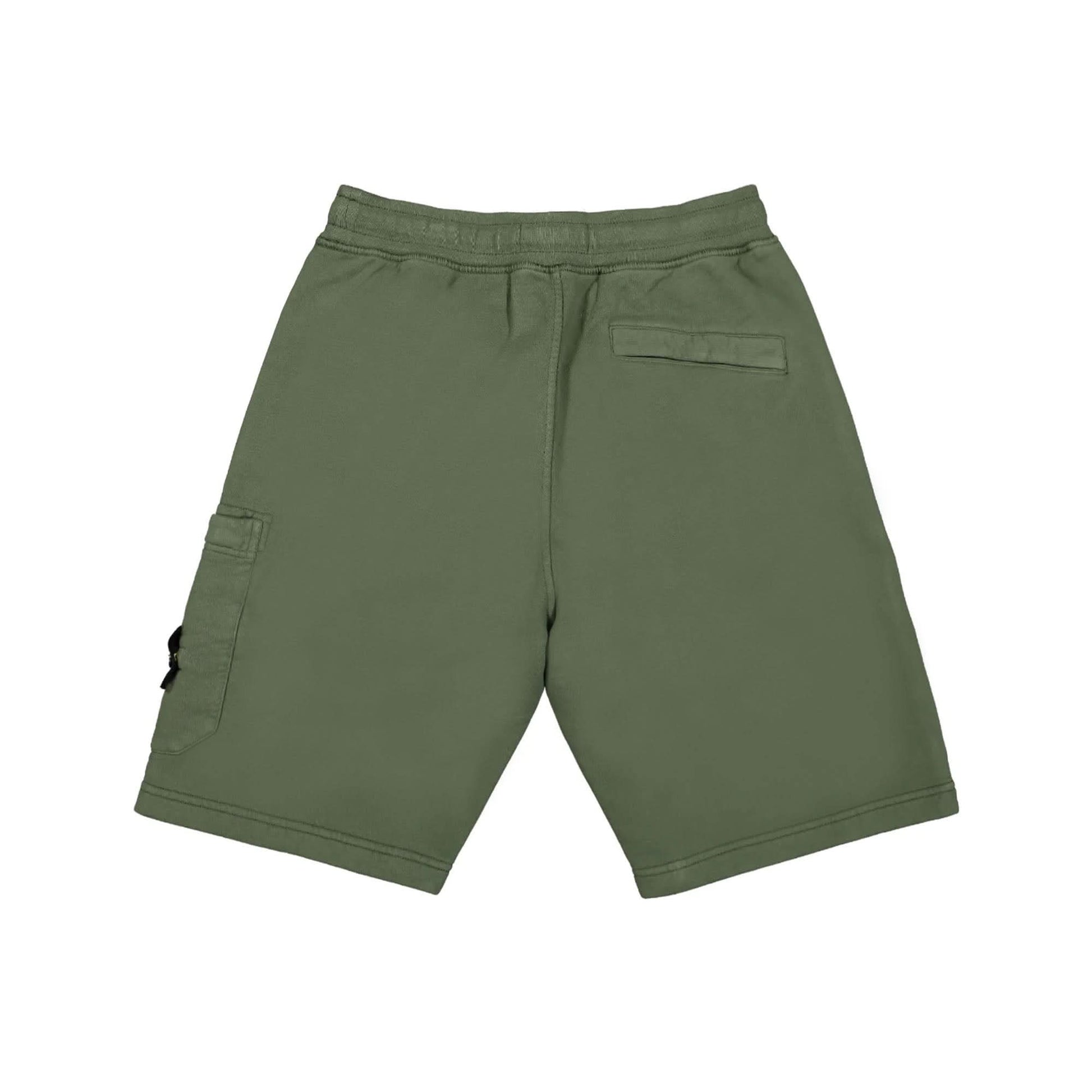 Stone Island Fleece Shorts Olive Detail view 2 | Gate