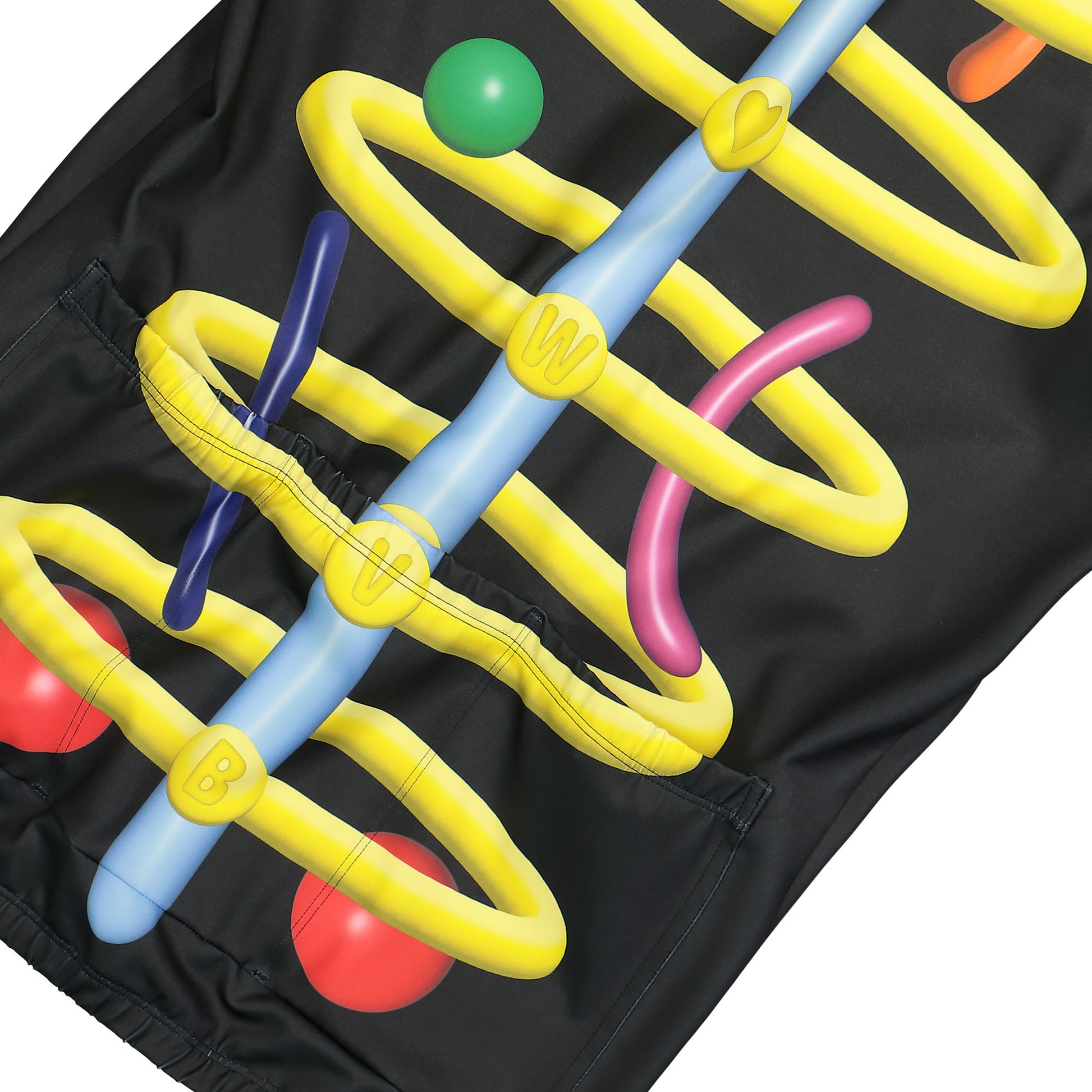 Walter Van Beirendonck Void Clown Bike Top Black Detail view 4 | Gate