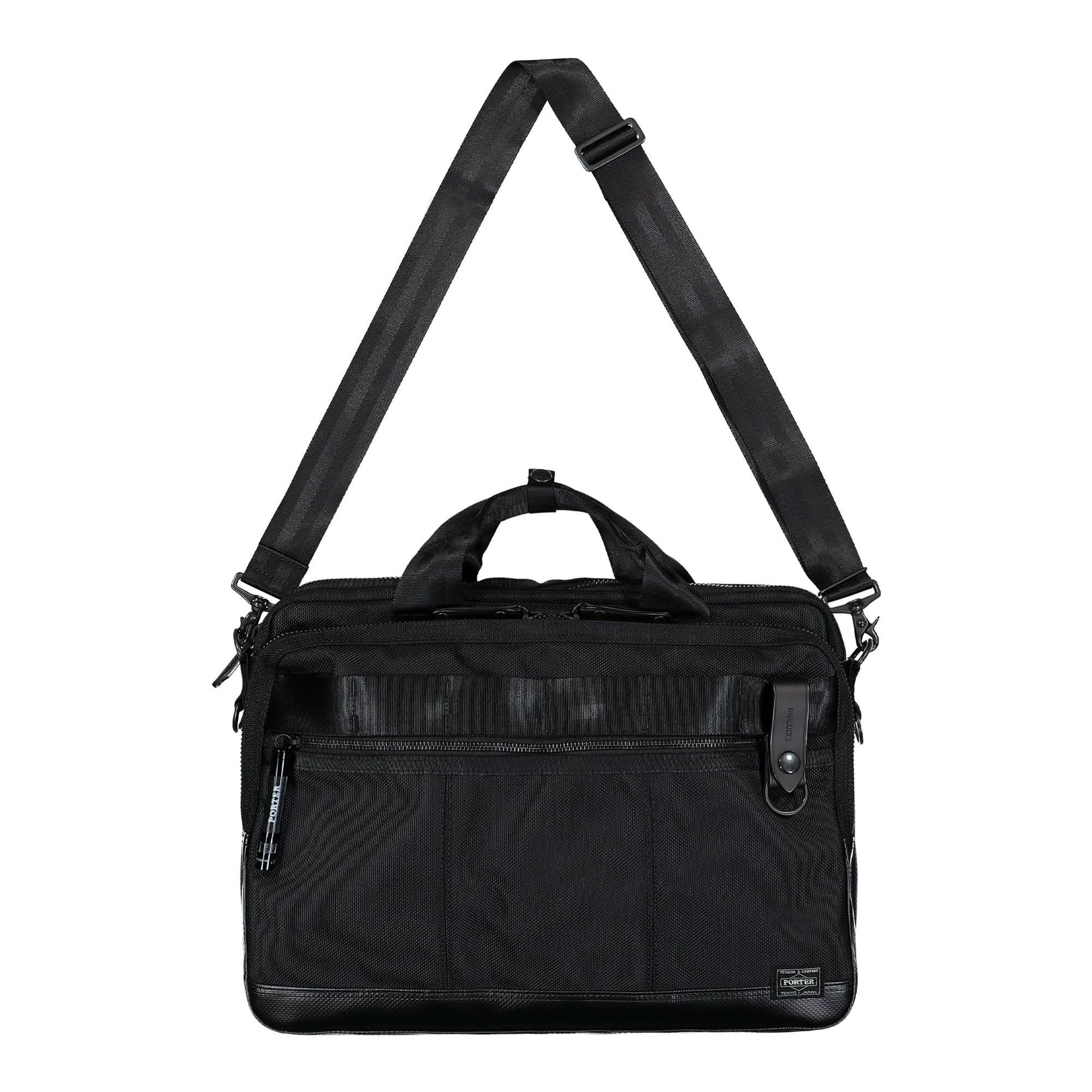Porter-Yoshida & Co. Heat 2Way Briefcase Black Detail view 3 | Gate