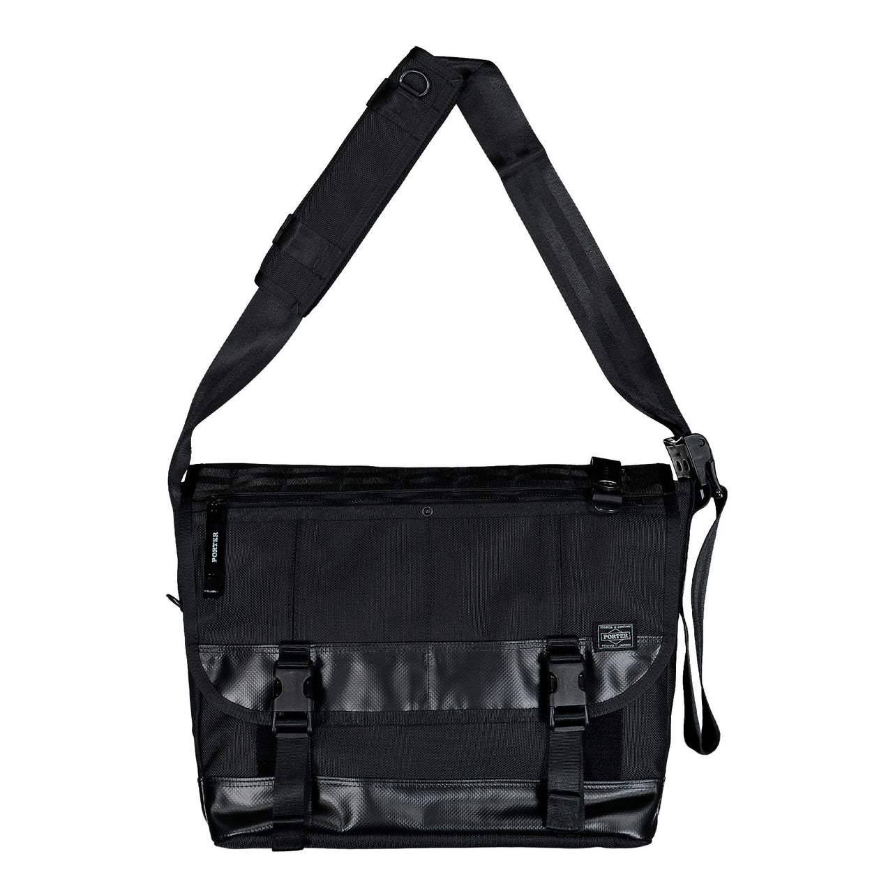 Porter-Yoshida & Co. Heat Messenger Bag (L) Black Briefcases & Messenger Bags 703-07967-10 Detail View 1 | GATE
