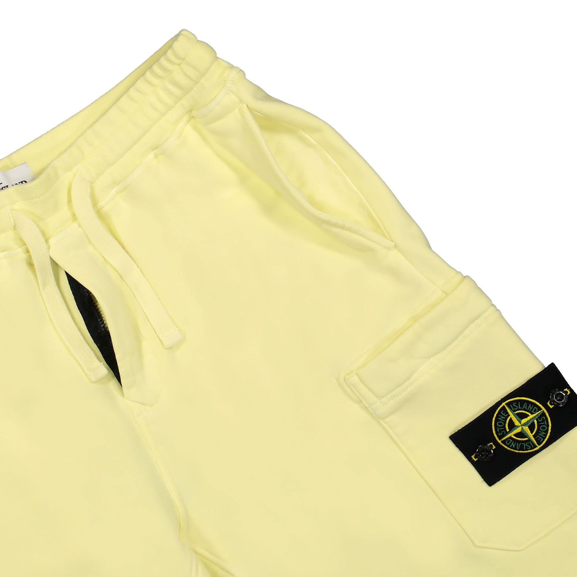 Stone Island Fleece Shorts Yellow Detail view 4 | Gate