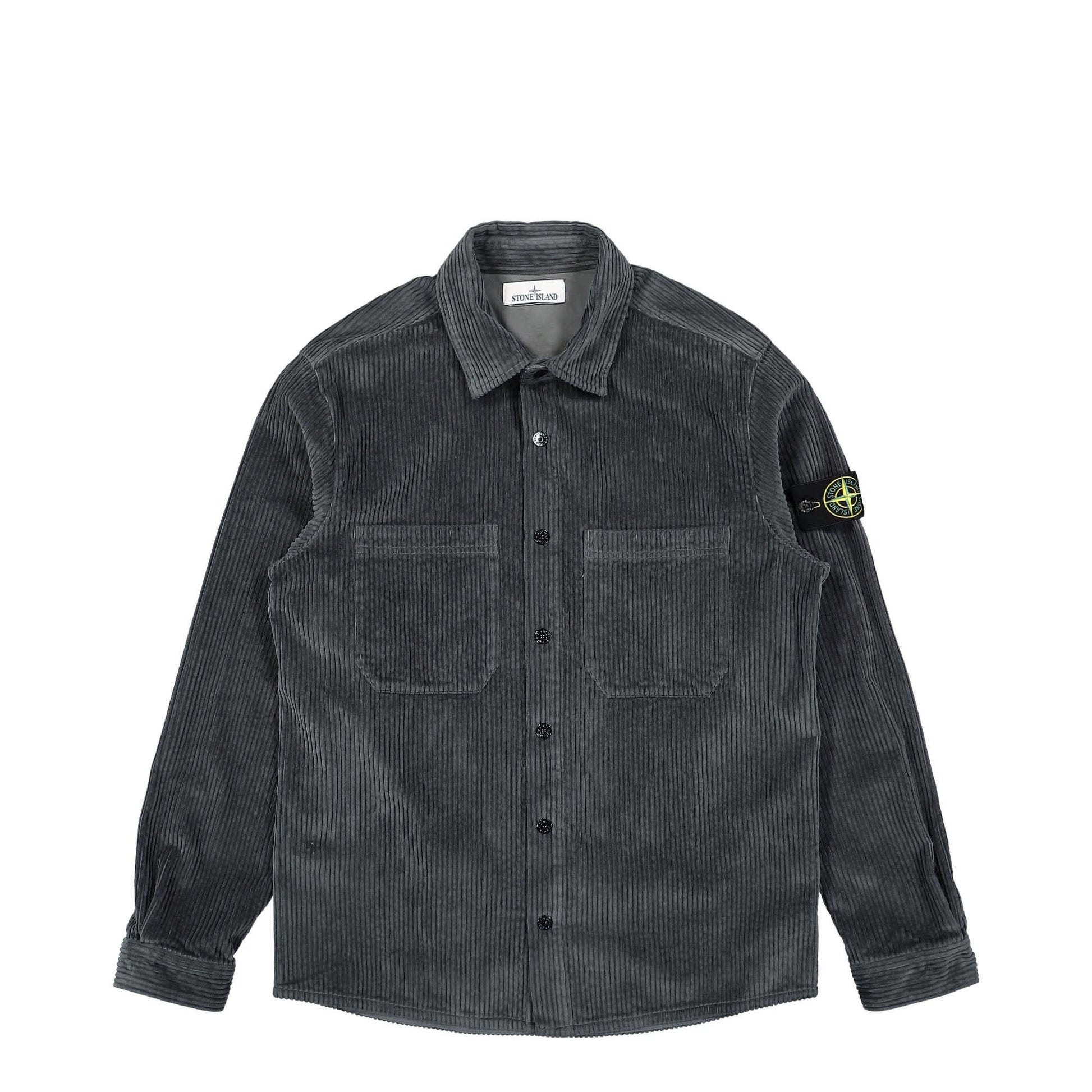 Stone Island Corduroy Overshirt Grey Detail view 1 | Gate