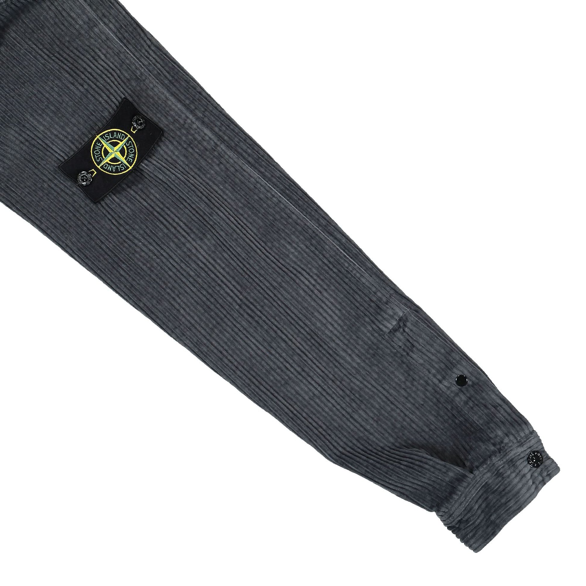 Stone Island Corduroy Overshirt Grey Detail view 5 | Gate