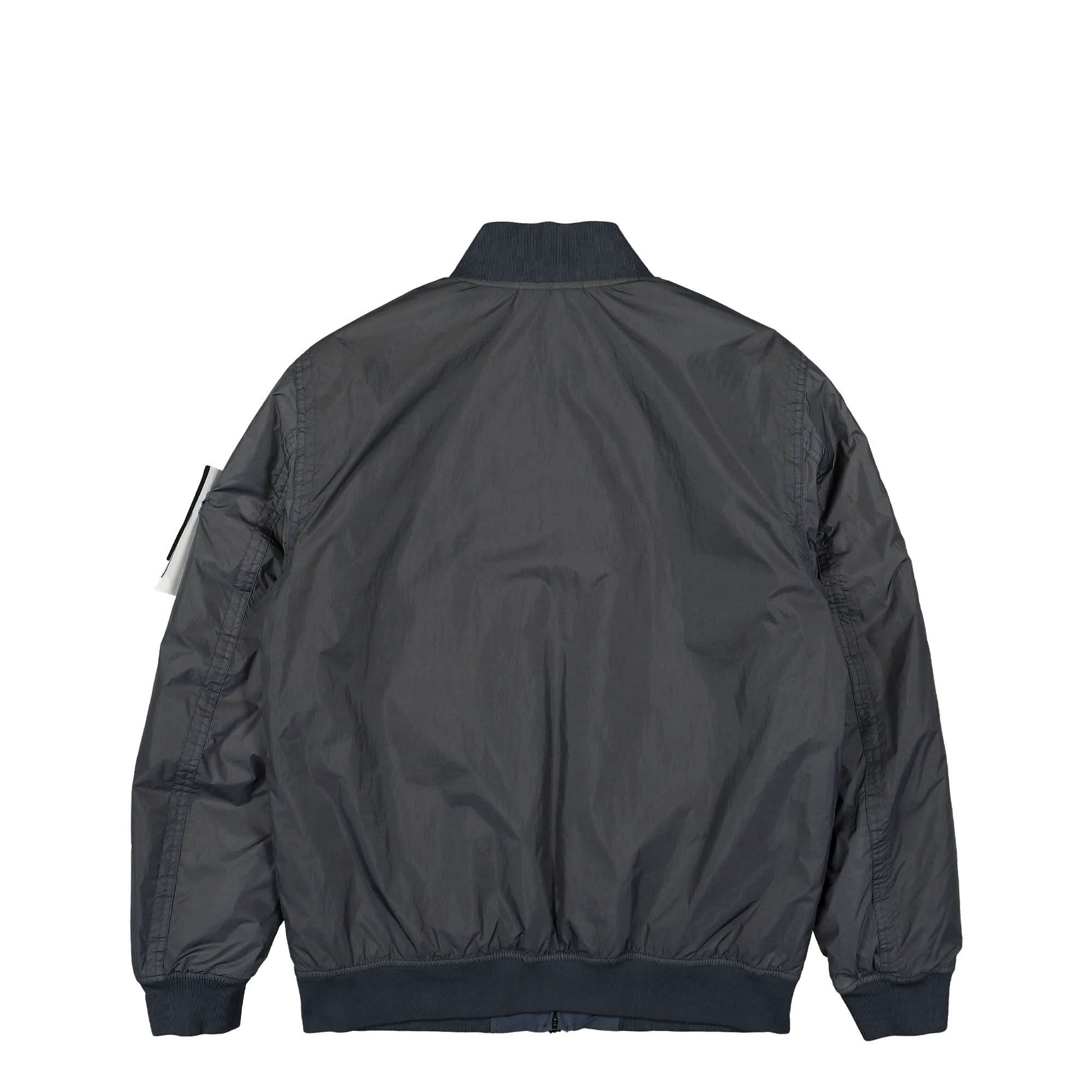 Stone Island Garment Dyed Crinkle Reps R-NY With Primaloft-TC Bomber Jacket Grey Detail view 2 | Gate