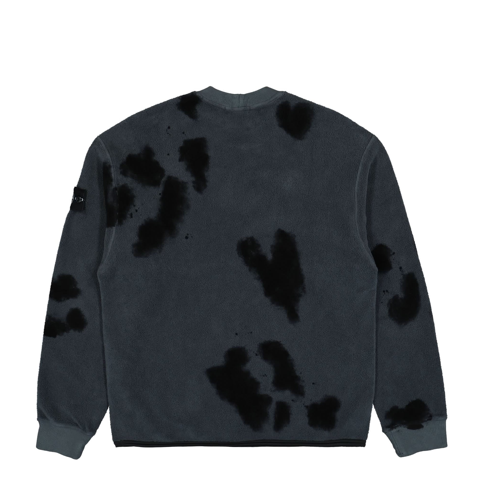 Stone Island Hand Colouring Fleece Sweatshirt Grey Detail view 2 | Gate