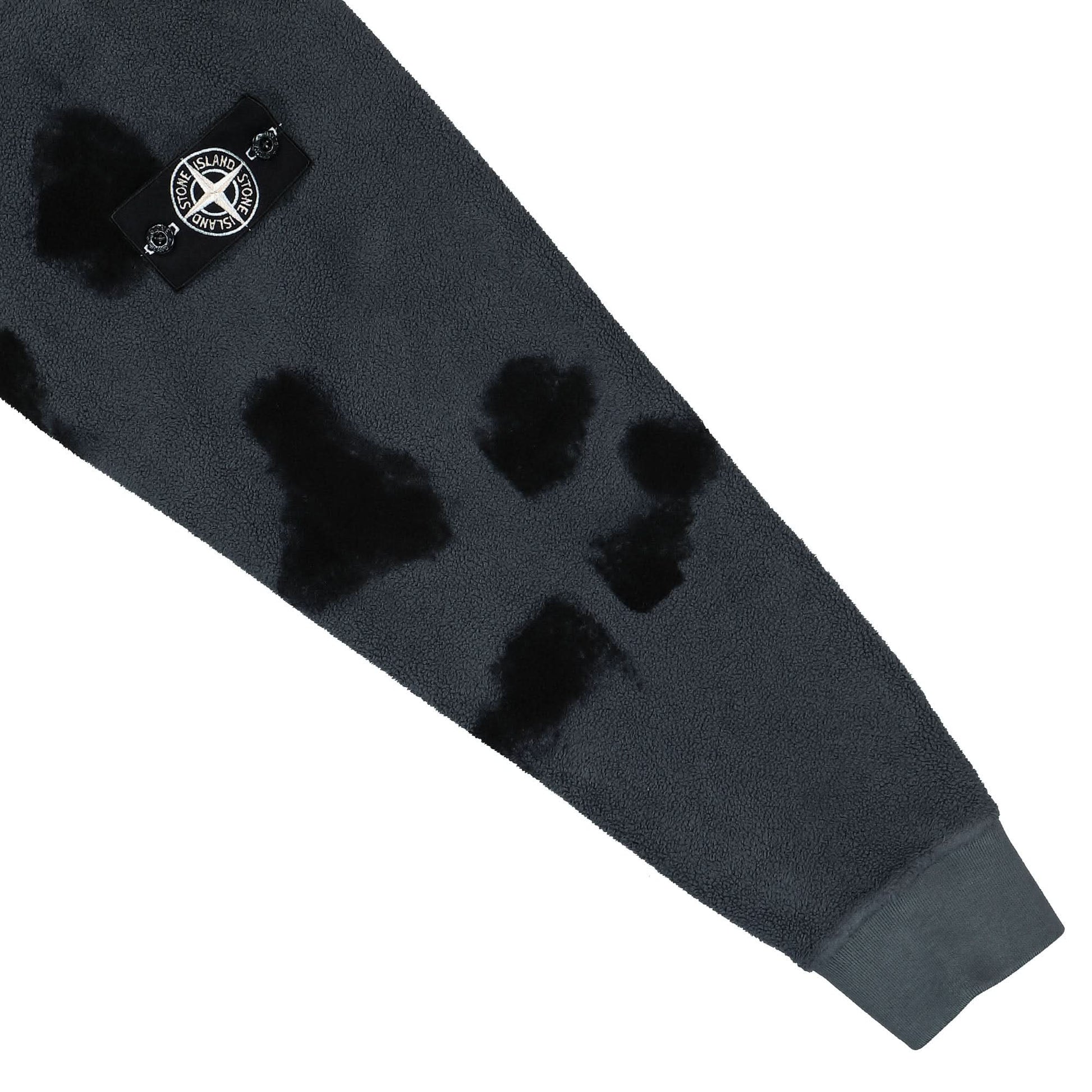 Stone Island Hand Colouring Fleece Sweatshirt Grey Detail view 5 | Gate