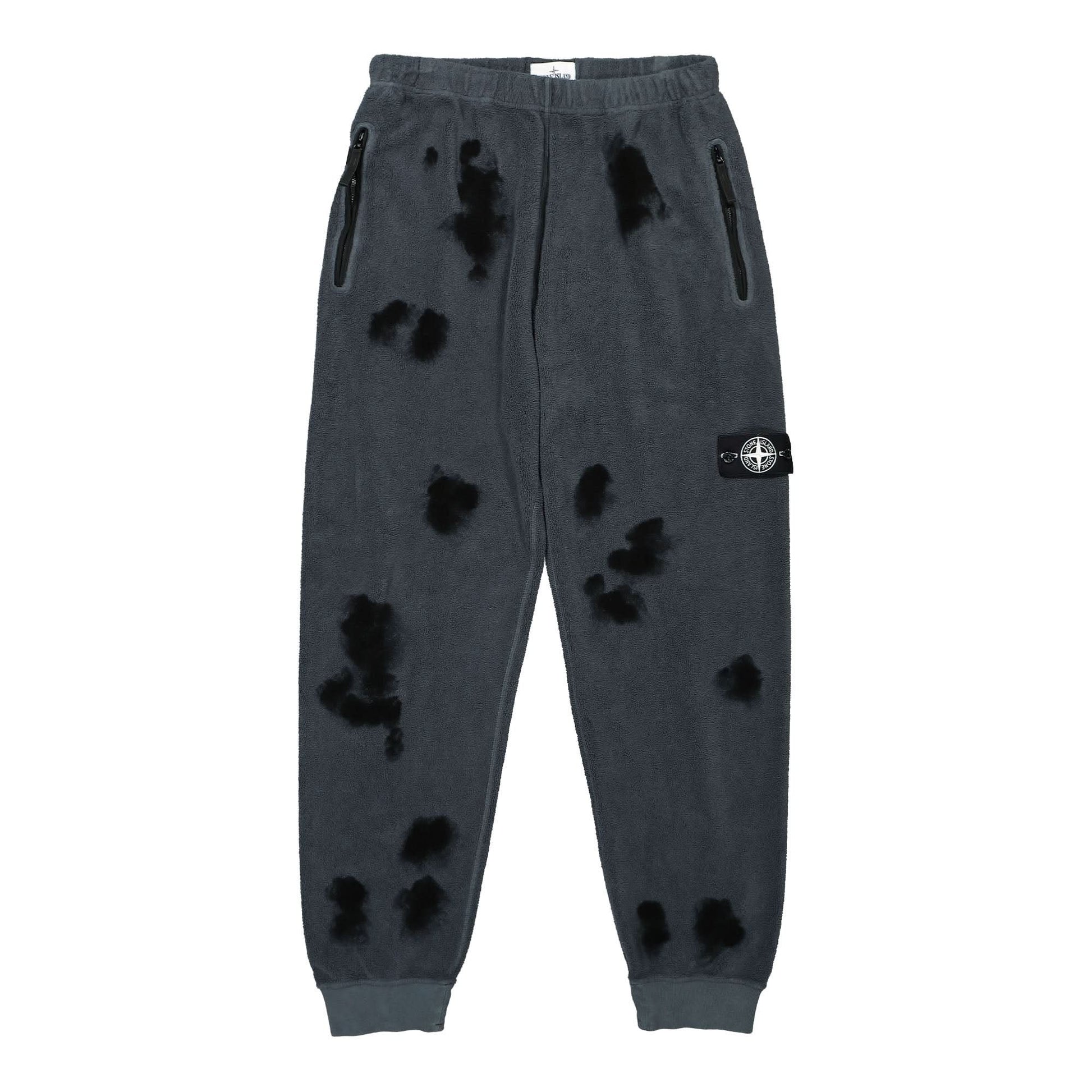 Stone Island Hand Colouring Fleece Pants Grey Detail view 1 | Gate