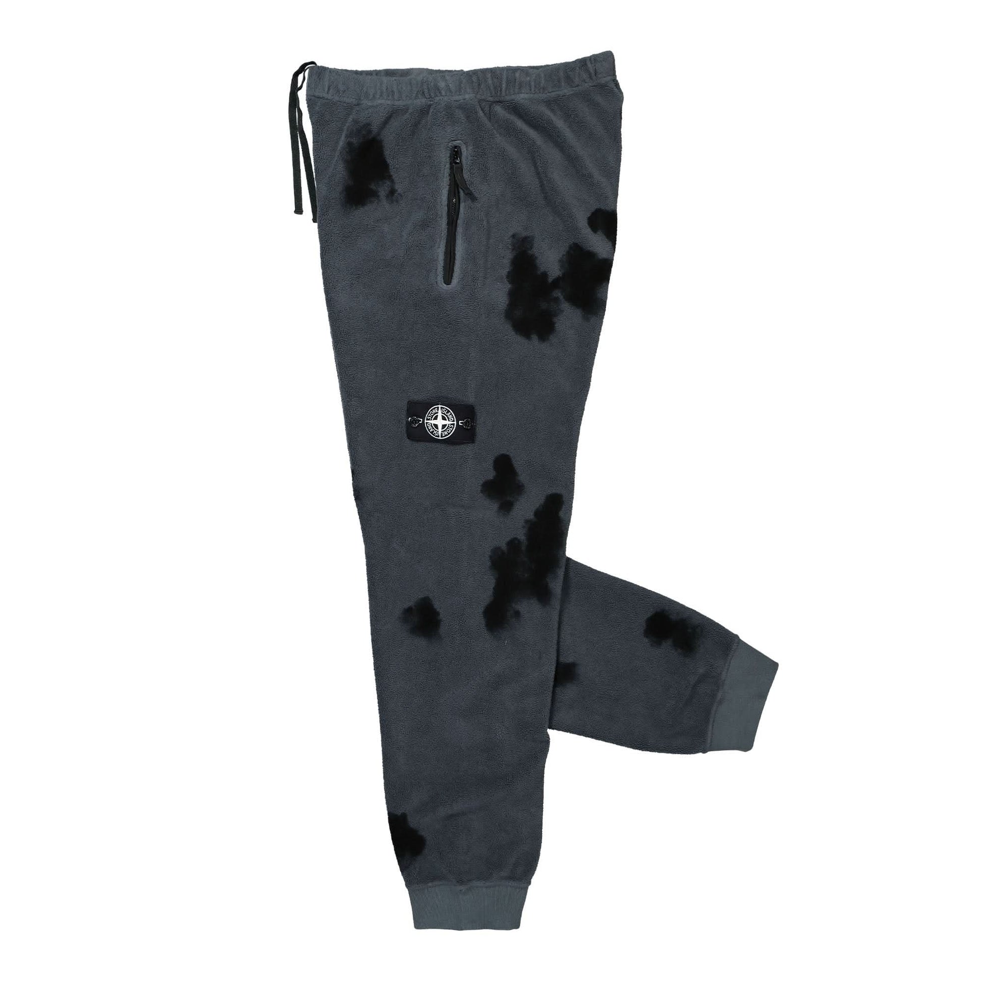 Stone Island Hand Colouring Fleece Pants Grey Detail view 3 | Gate