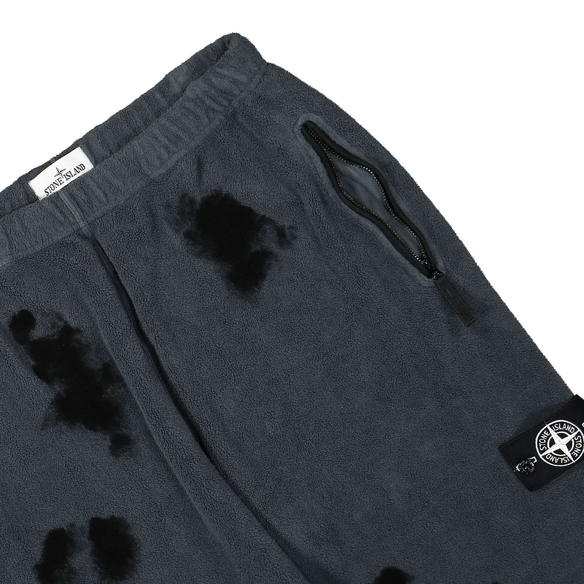 Stone Island Hand Colouring Fleece Pants Grey Detail view 4 | Gate