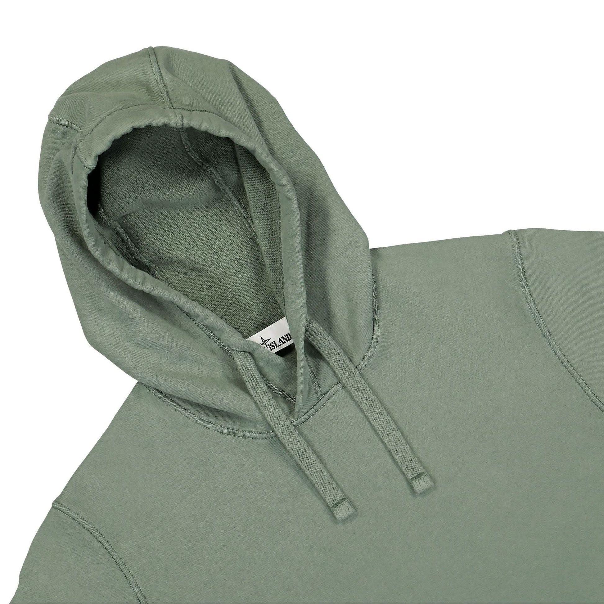 Stone Island Hooded Sweatshirt Green Detail view 3 | Gate