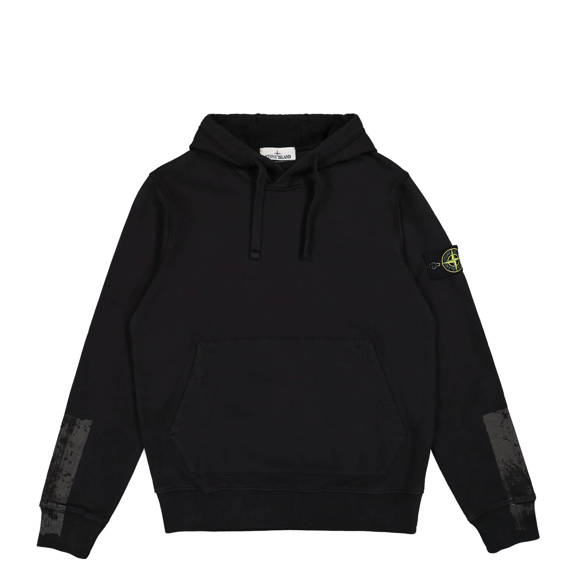 Stone Island Hooded Sweatshirt Black Detail view 1 | Gate